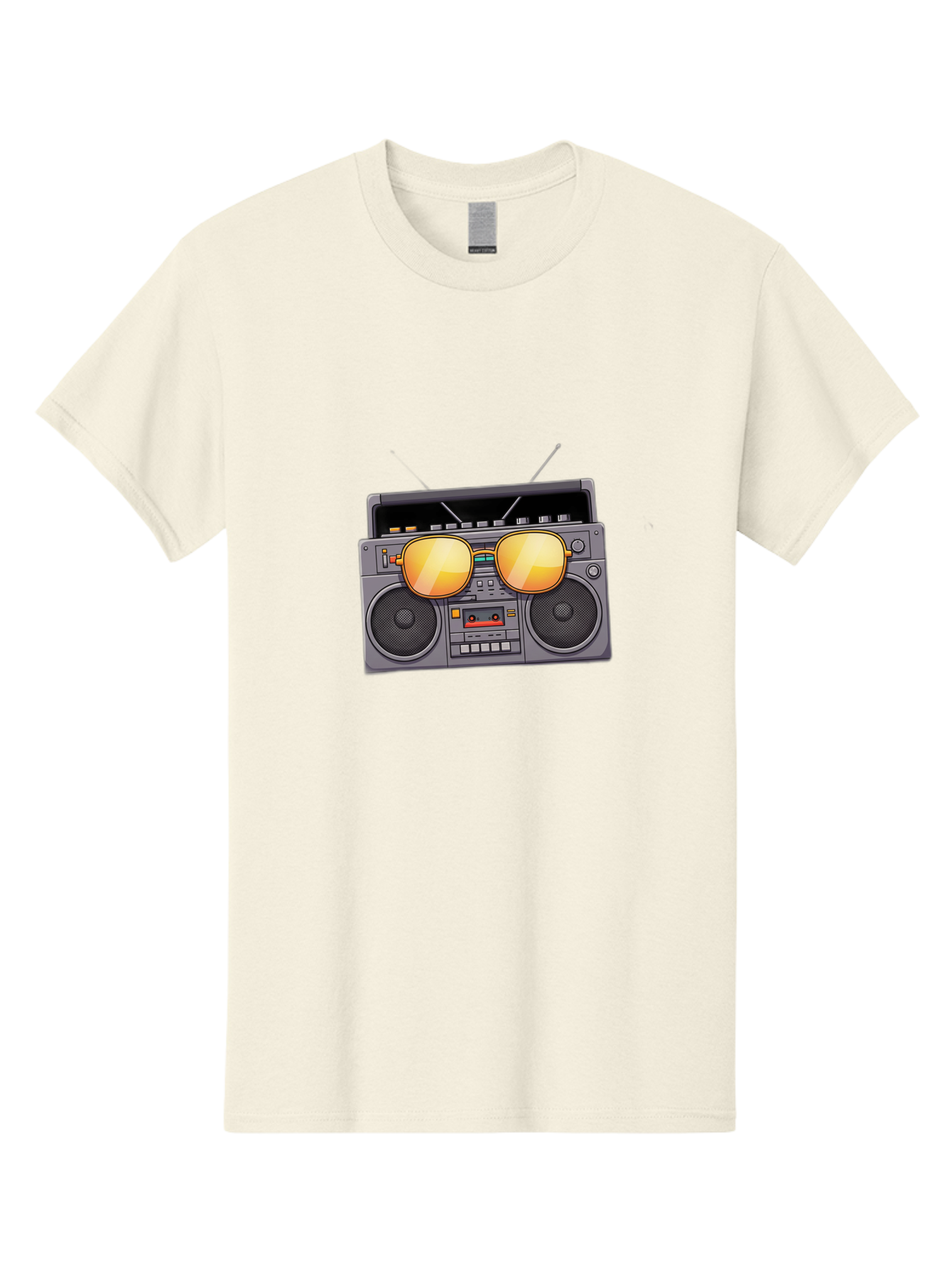 Boombox-Sunglasses Men'S Graphic Tee, 100% Cotton, Comfortable Casual Summer Wear, Machine Washable, Retro Boombox, Vintage Style, Sunglasses, Cassette Player, Old School Music, Nostalgic Vibe, Cool Accessories, Funky Graphics Baa193 25
