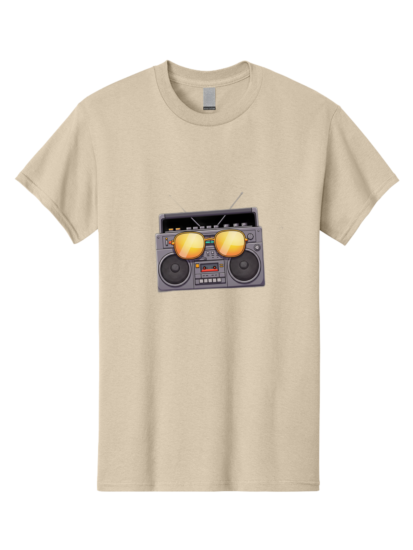 Boombox-Sunglasses Men'S Graphic Tee, 100% Cotton, Comfortable Casual Summer Wear, Machine Washable, Retro Boombox, Vintage Style, Sunglasses, Cassette Player, Old School Music, Nostalgic Vibe, Cool Accessories, Funky Graphics Baa193 27