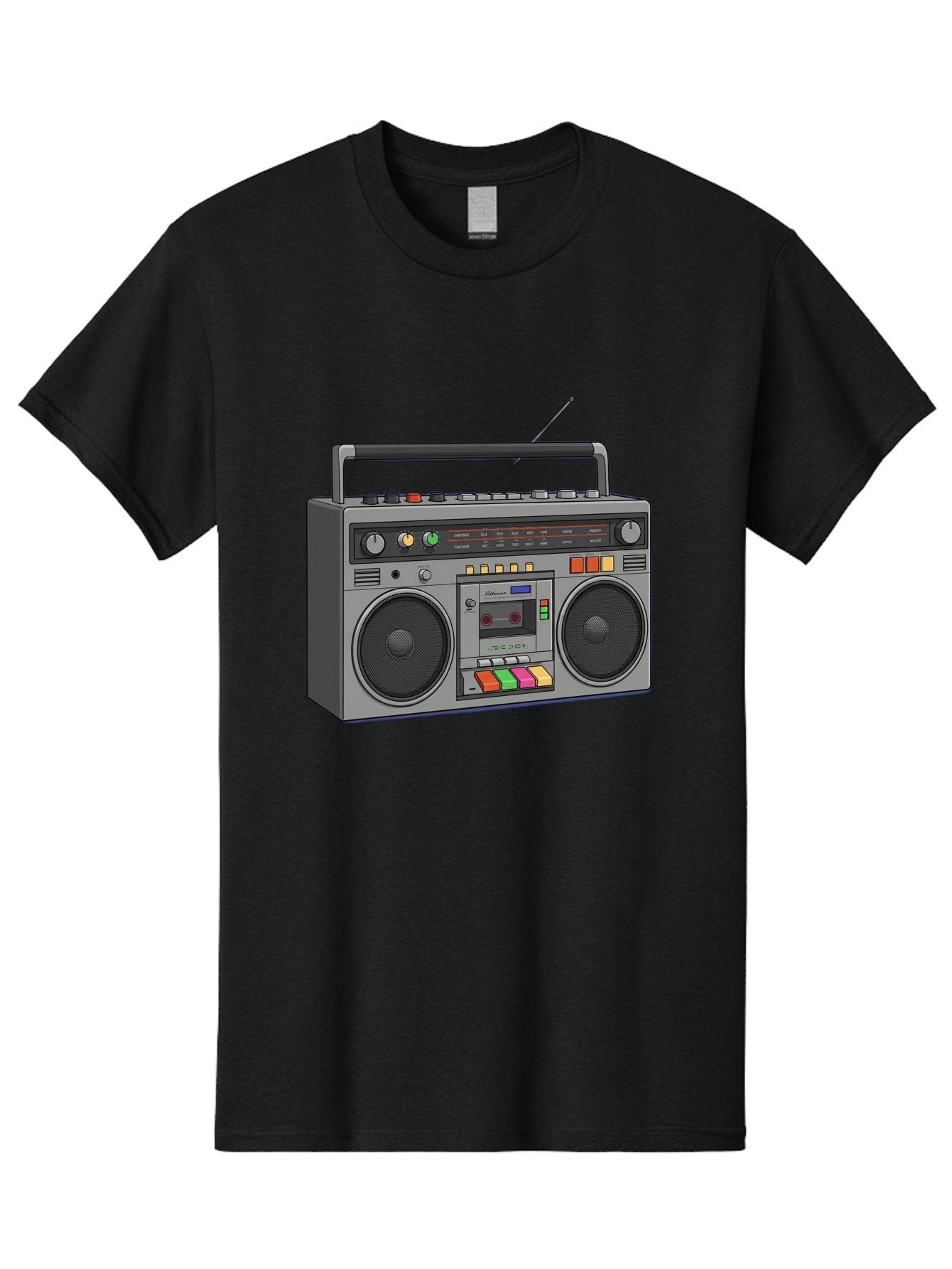 Boombox Men'S Graphic Tee, 100% Cotton, Comfortable Casual Summer Wear, Machine Washable, Vintage Boombox, Retro Radio, Cassette Player, Music On The Go, Portable Speaker, Nostalgic Electronics, 80S Technology, Classic Design Baa196 5
