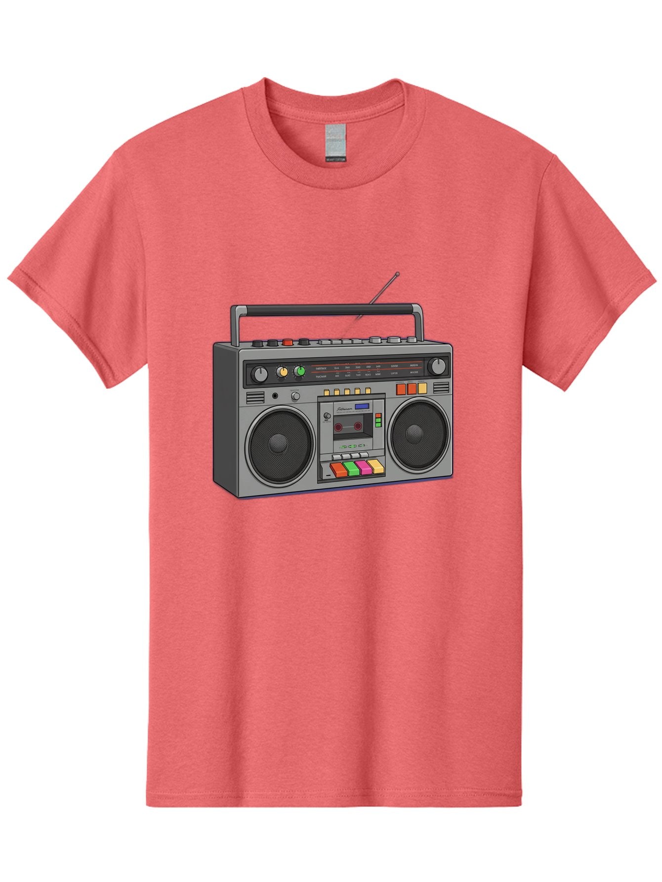 Boombox Men'S Graphic Tee, 100% Cotton, Comfortable Casual Summer Wear, Machine Washable, Vintage Boombox, Retro Radio, Cassette Player, Music On The Go, Portable Speaker, Nostalgic Electronics, 80S Technology, Classic Design Baa196 8