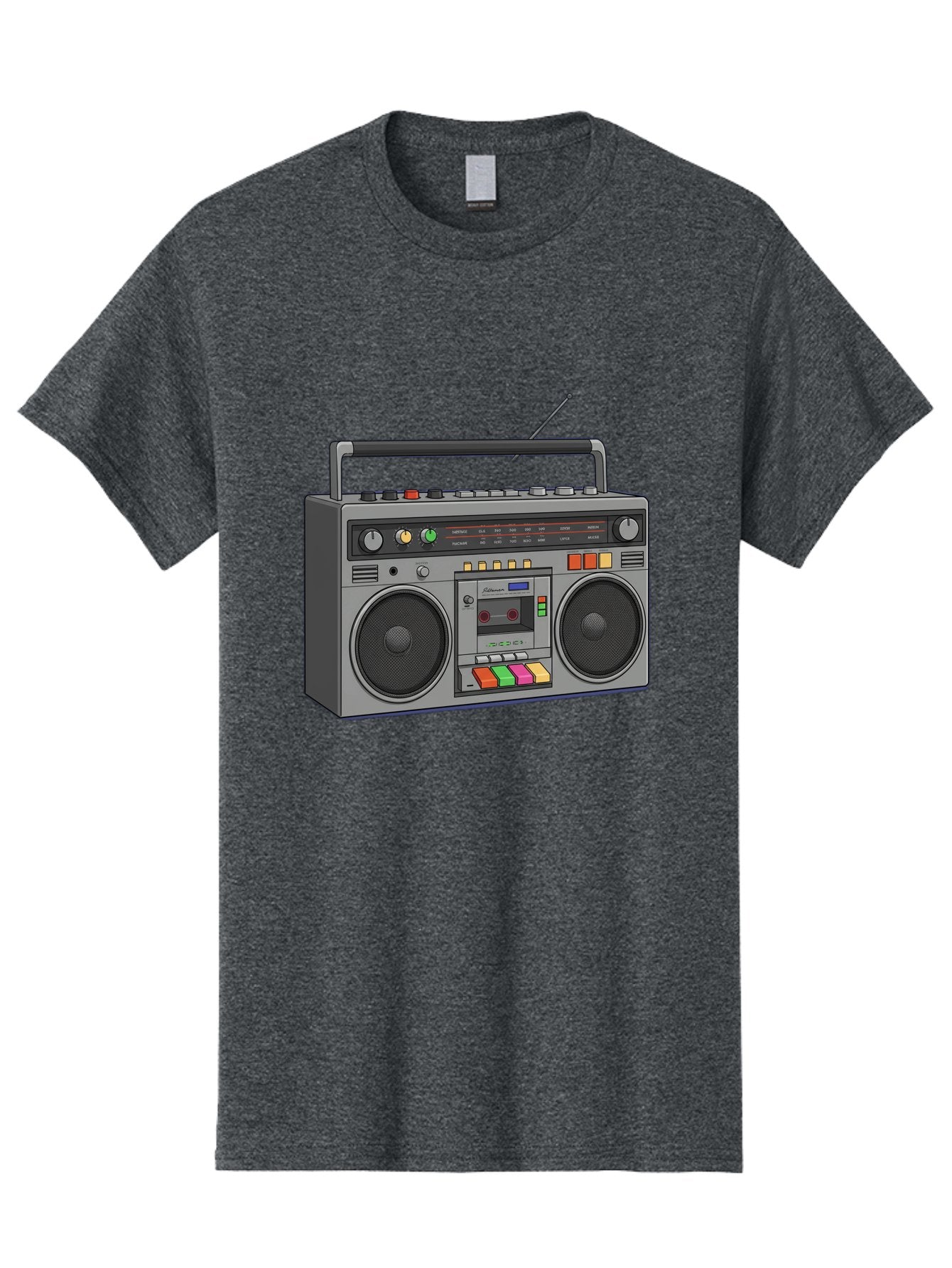 Boombox Men'S Graphic Tee, 100% Cotton, Comfortable Casual Summer Wear, Machine Washable, Vintage Boombox, Retro Radio, Cassette Player, Music On The Go, Portable Speaker, Nostalgic Electronics, 80S Technology, Classic Design Baa196