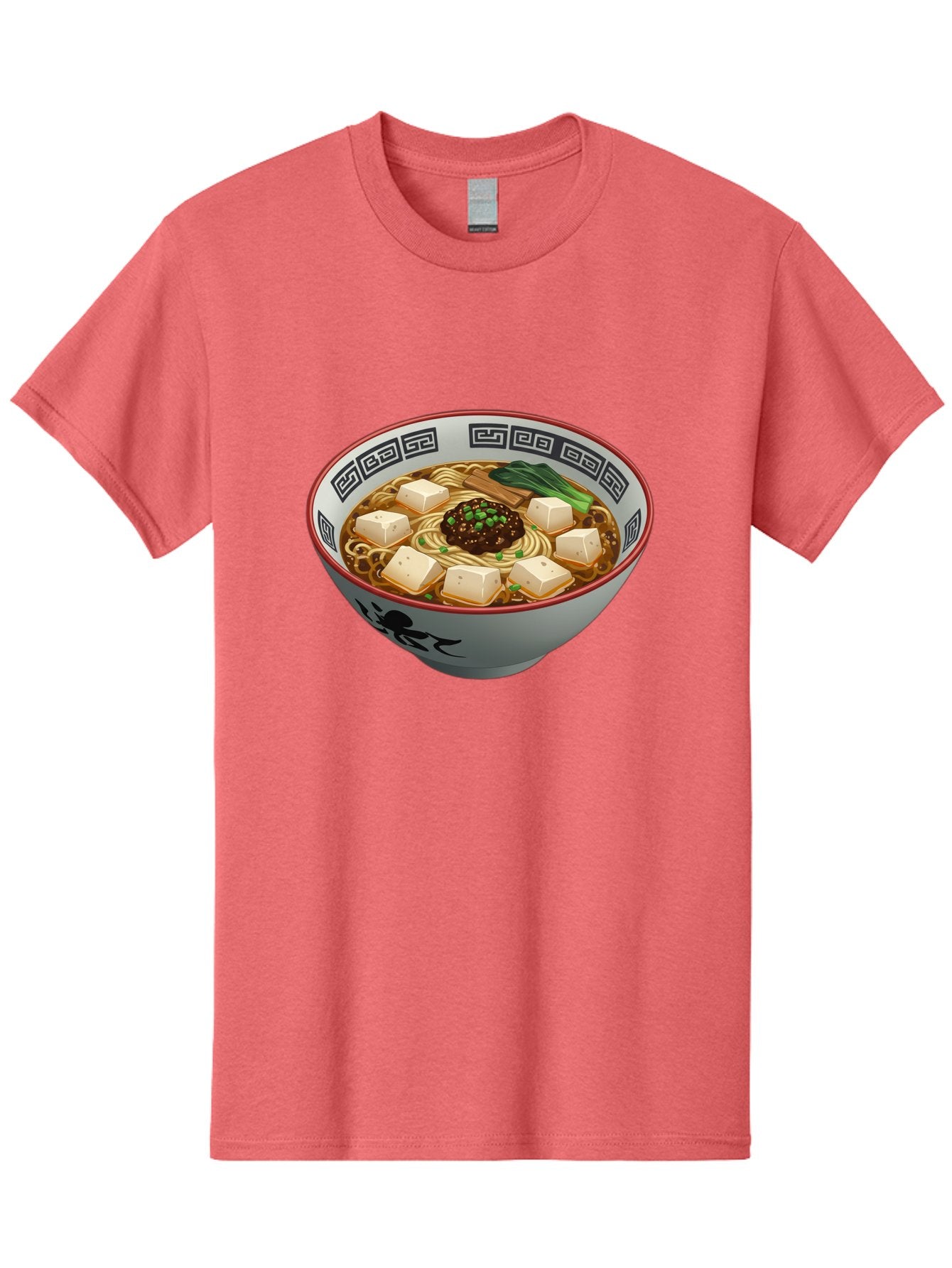 Bowl-Of-Ramen-2 Men'S Graphic Tee, 100% Cotton, Comfortable Casual Summer Wear, Machine Washable, Ramen Noodles, Noodle Soup, Japanese Cuisine, Tofu, Bok Choy, Savory Broth, Asian-Inspired, Delicious Meal, Comforting Food, Hot Soup, Baa198 4