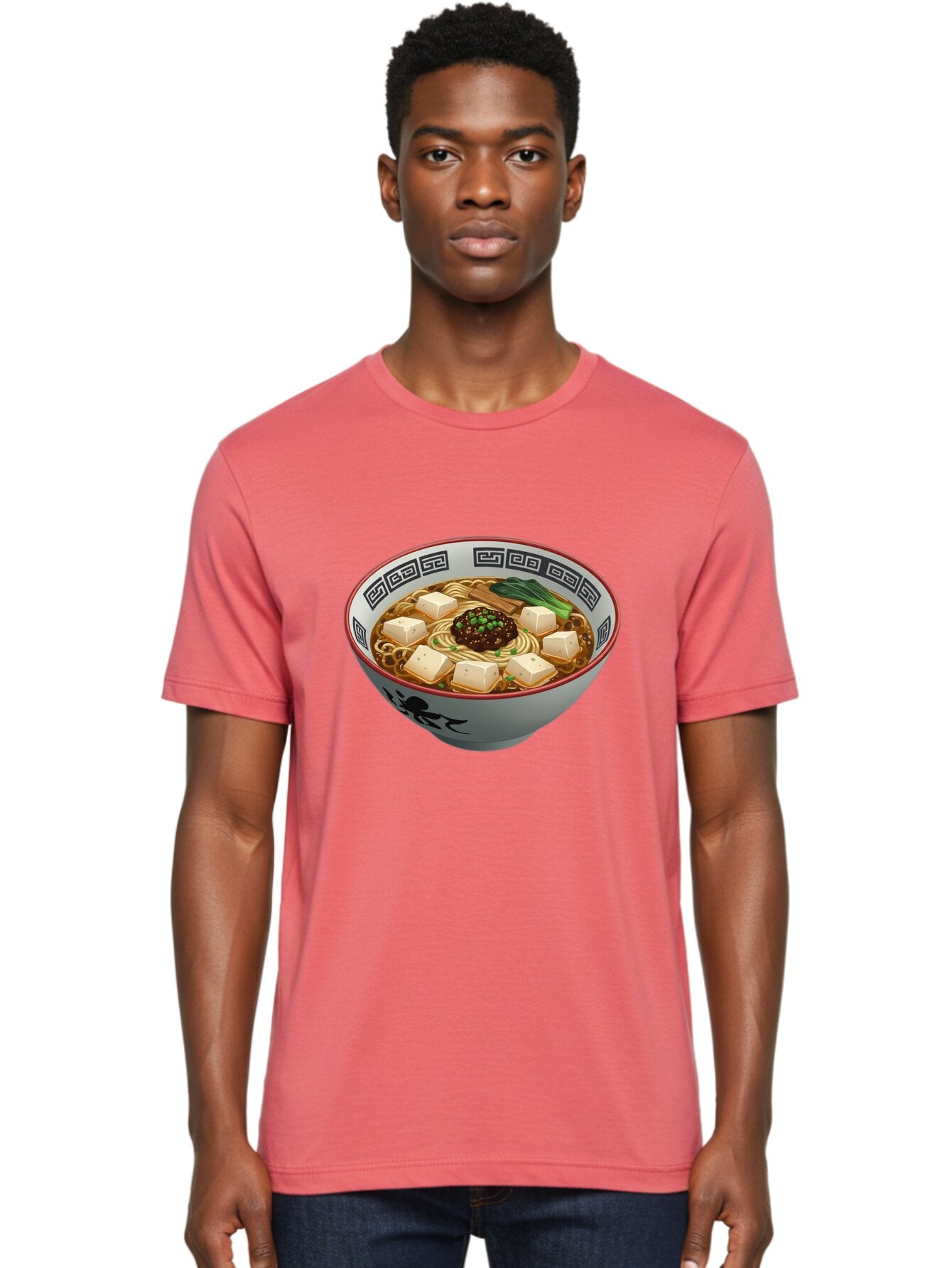 Bowl-Of-Ramen-2 Men'S Graphic Tee, 100% Cotton, Comfortable Casual Summer Wear, Machine Washable, Ramen Noodles, Noodle Soup, Japanese Cuisine, Tofu, Bok Choy, Savory Broth, Asian-Inspired, Delicious Meal, Comforting Food, Hot Soup, Baa198 18