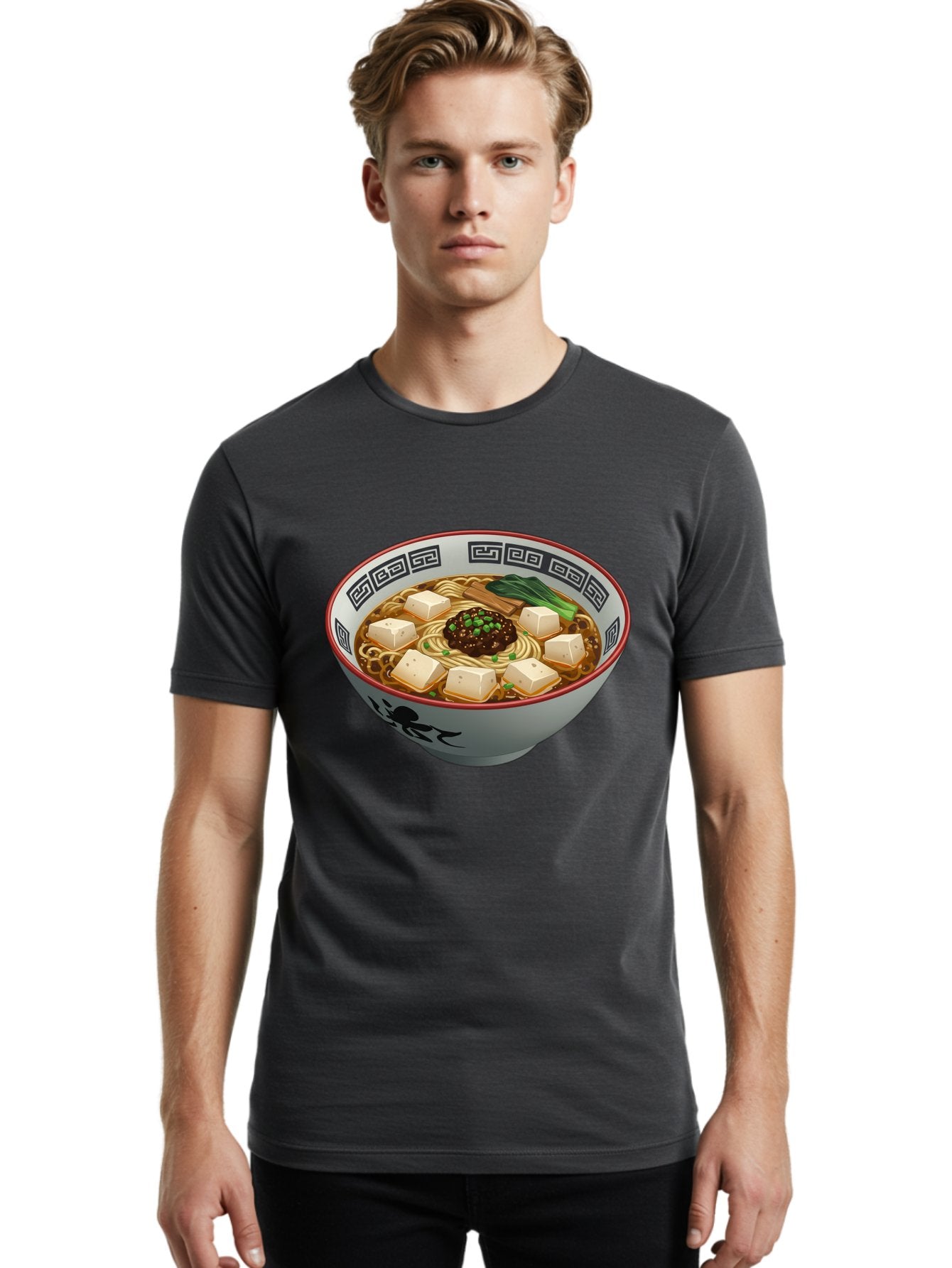 Bowl-Of-Ramen-2 Men'S Graphic Tee, 100% Cotton, Comfortable Casual Summer Wear, Machine Washable, Ramen Noodles, Noodle Soup, Japanese Cuisine, Tofu, Bok Choy, Savory Broth, Asian-Inspired, Delicious Meal, Comforting Food, Hot Soup, Baa198 28