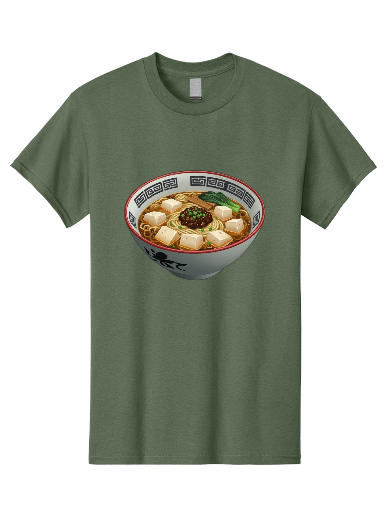 Bowl-Of-Ramen-2 Men'S Graphic Tee, 100% Cotton, Comfortable Casual Summer Wear, Machine Washable, Ramen Noodles, Noodle Soup, Japanese Cuisine, Tofu, Bok Choy, Savory Broth, Asian-Inspired, Delicious Meal, Comforting Food, Hot Soup, Baa198