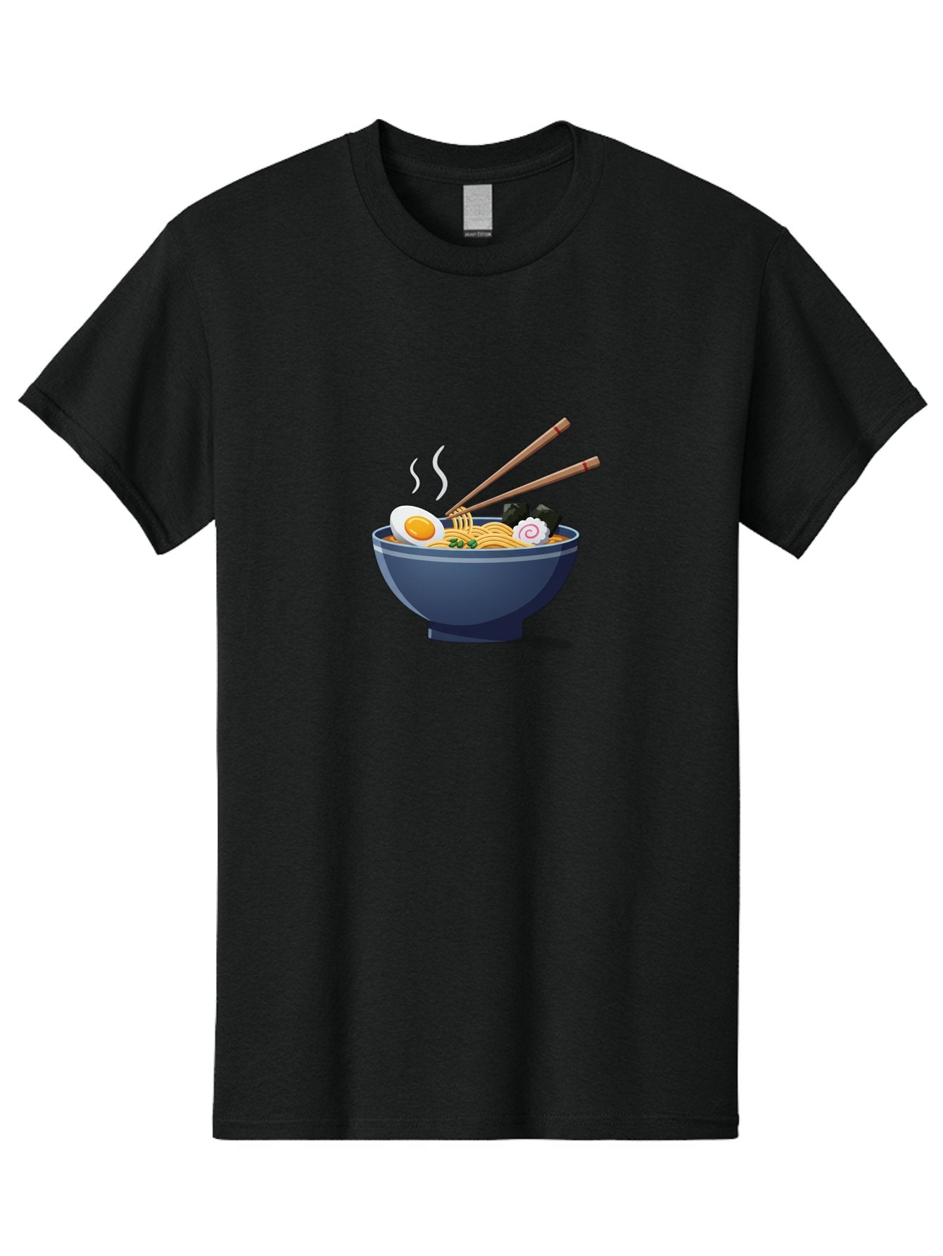 Bowl-Of-Ramen-Noodles Men'S Graphic Tee, 100% Cotton, Comfortable Casual Summer Wear, Machine Washable, Steaming Hot Ramen, Japanese Cuisine, Boiled Egg, Green Onions, Black Mushrooms, Wooden Chopsticks, Savory Flavors, Comfort Food, Baa199