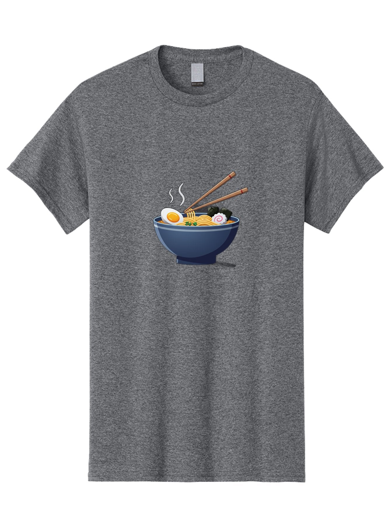 Bowl-Of-Ramen-Noodles Men'S Graphic Tee, 100% Cotton, Comfortable Casual Summer Wear, Machine Washable, Steaming Hot Ramen, Japanese Cuisine, Boiled Egg, Green Onions, Black Mushrooms, Wooden Chopsticks, Savory Flavors, Comfort Food, Baa199