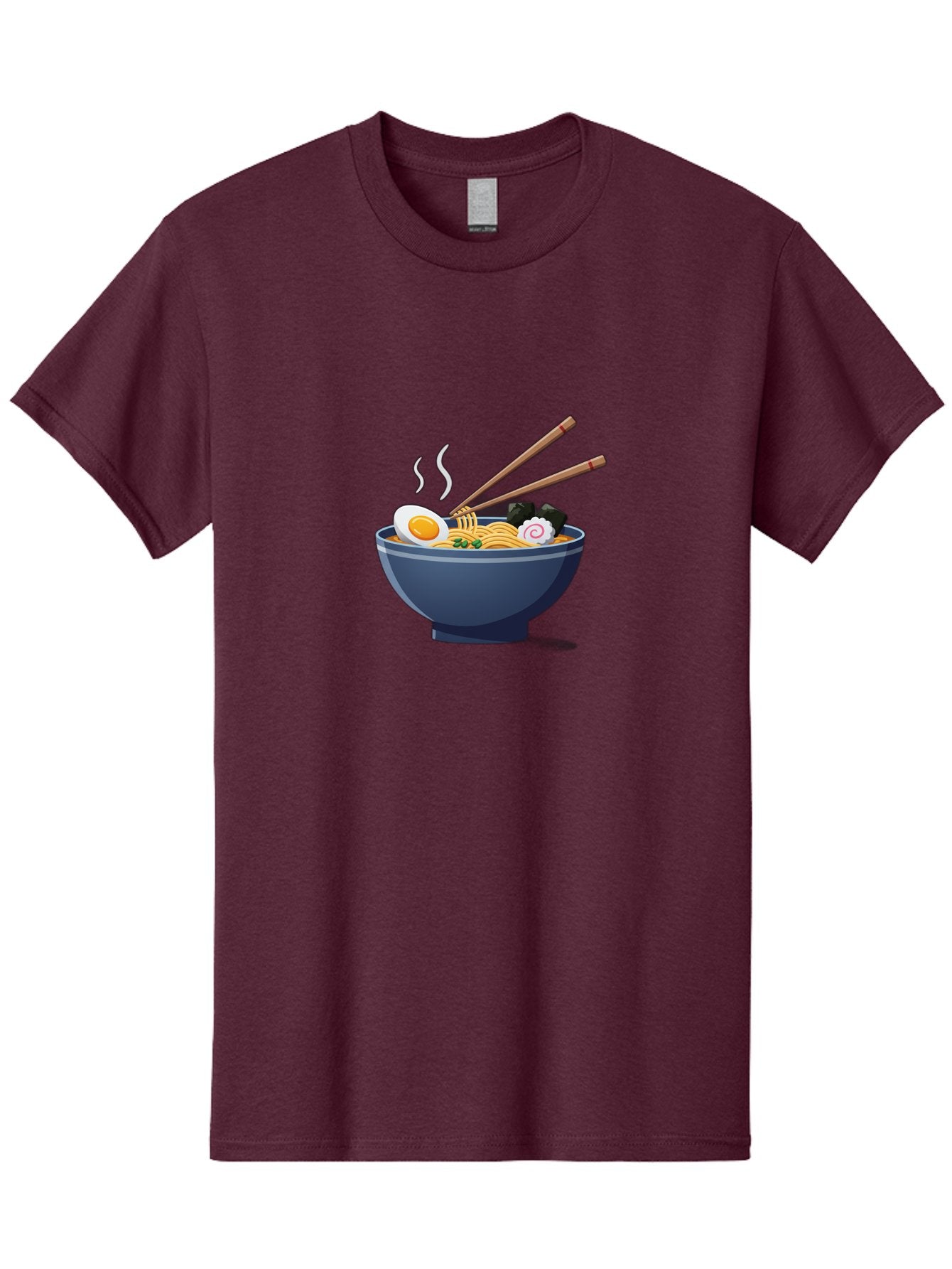 Bowl-Of-Ramen-Noodles Men'S Graphic Tee, 100% Cotton, Comfortable Casual Summer Wear, Machine Washable, Steaming Hot Ramen, Japanese Cuisine, Boiled Egg, Green Onions, Black Mushrooms, Wooden Chopsticks, Savory Flavors, Comfort Food, Baa199 13