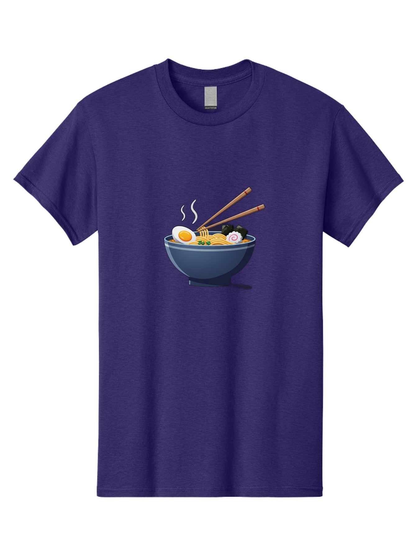 Bowl-Of-Ramen-Noodles Men'S Graphic Tee, 100% Cotton, Comfortable Casual Summer Wear, Machine Washable, Steaming Hot Ramen, Japanese Cuisine, Boiled Egg, Green Onions, Black Mushrooms, Wooden Chopsticks, Savory Flavors, Comfort Food, Baa199 8