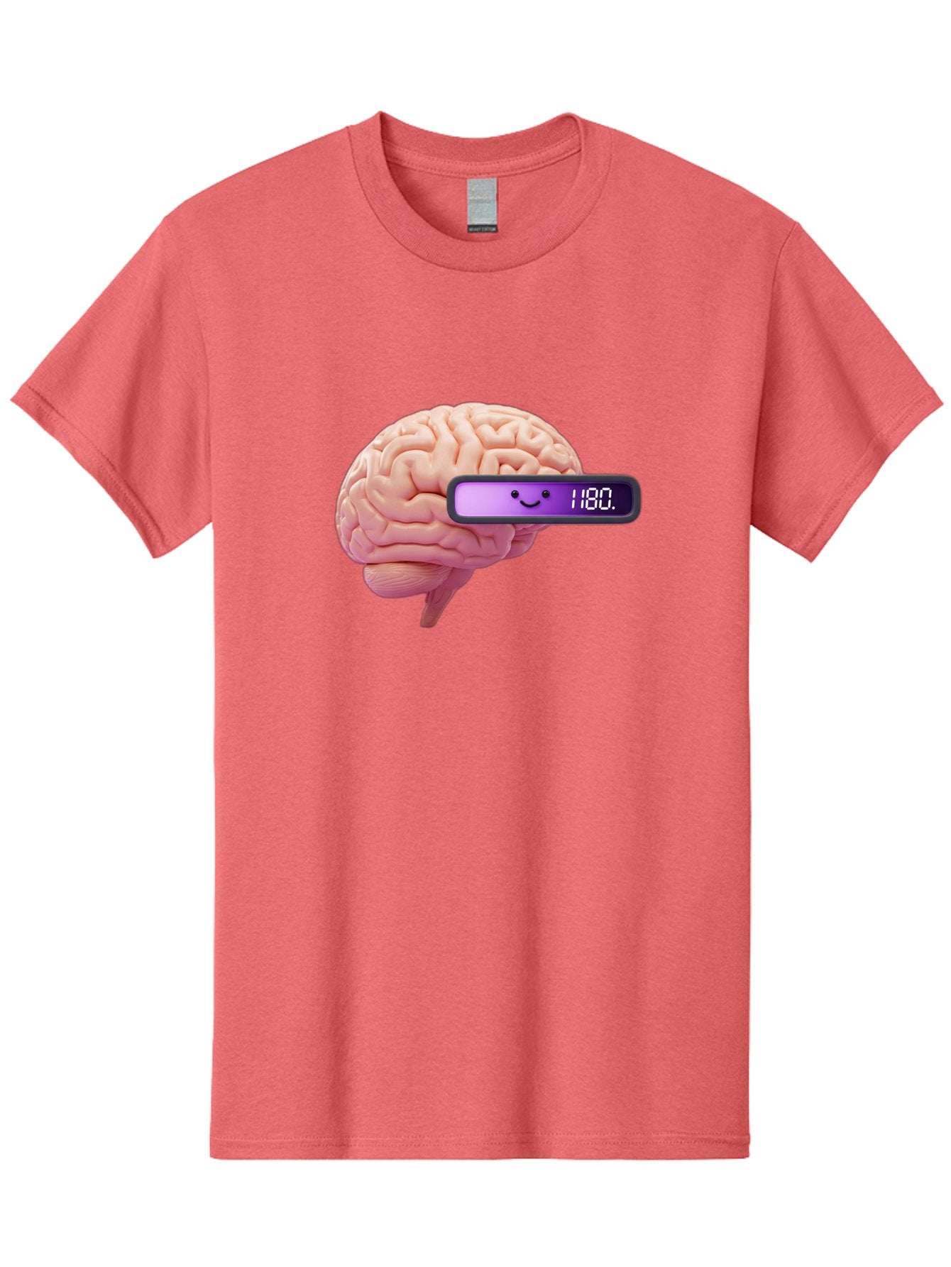 Brain-180 Men'S Graphic Tee, 100% Cotton, Comfortable Casual Summer Wear, Machine Washable, Human Brain, Brain Health, Mental Wellness, Mood Score, Happy Face, Score 180, Emotional Intelligence, Mental State Baa201 4