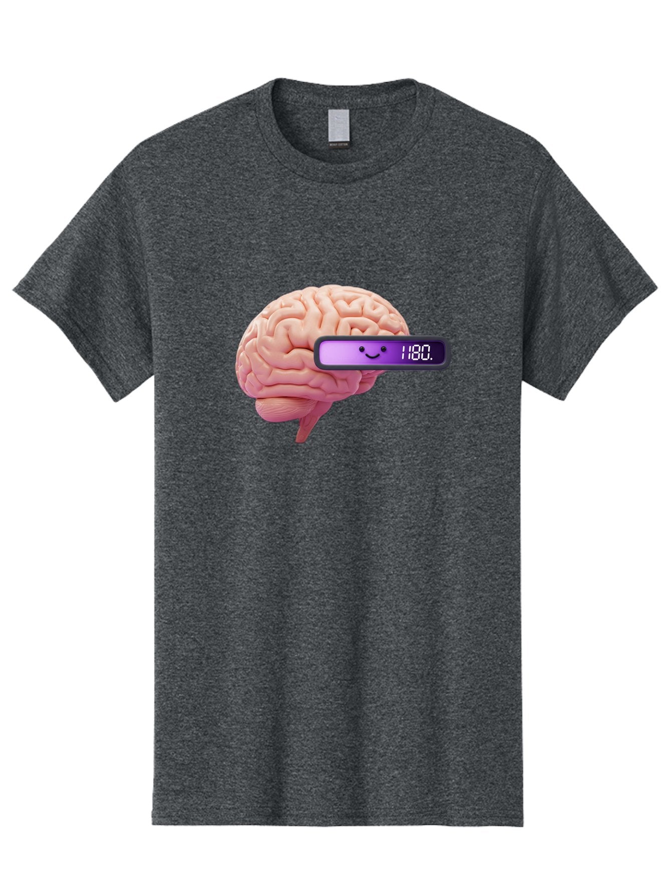 Brain-180 Men'S Graphic Tee, 100% Cotton, Comfortable Casual Summer Wear, Machine Washable, Human Brain, Brain Health, Mental Wellness, Mood Score, Happy Face, Score 180, Emotional Intelligence, Mental State Baa201 15