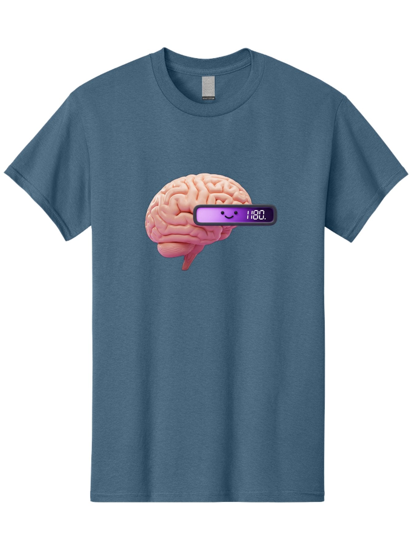 Brain-180 Men'S Graphic Tee, 100% Cotton, Comfortable Casual Summer Wear, Machine Washable, Human Brain, Brain Health, Mental Wellness, Mood Score, Happy Face, Score 180, Emotional Intelligence, Mental State Baa201 12
