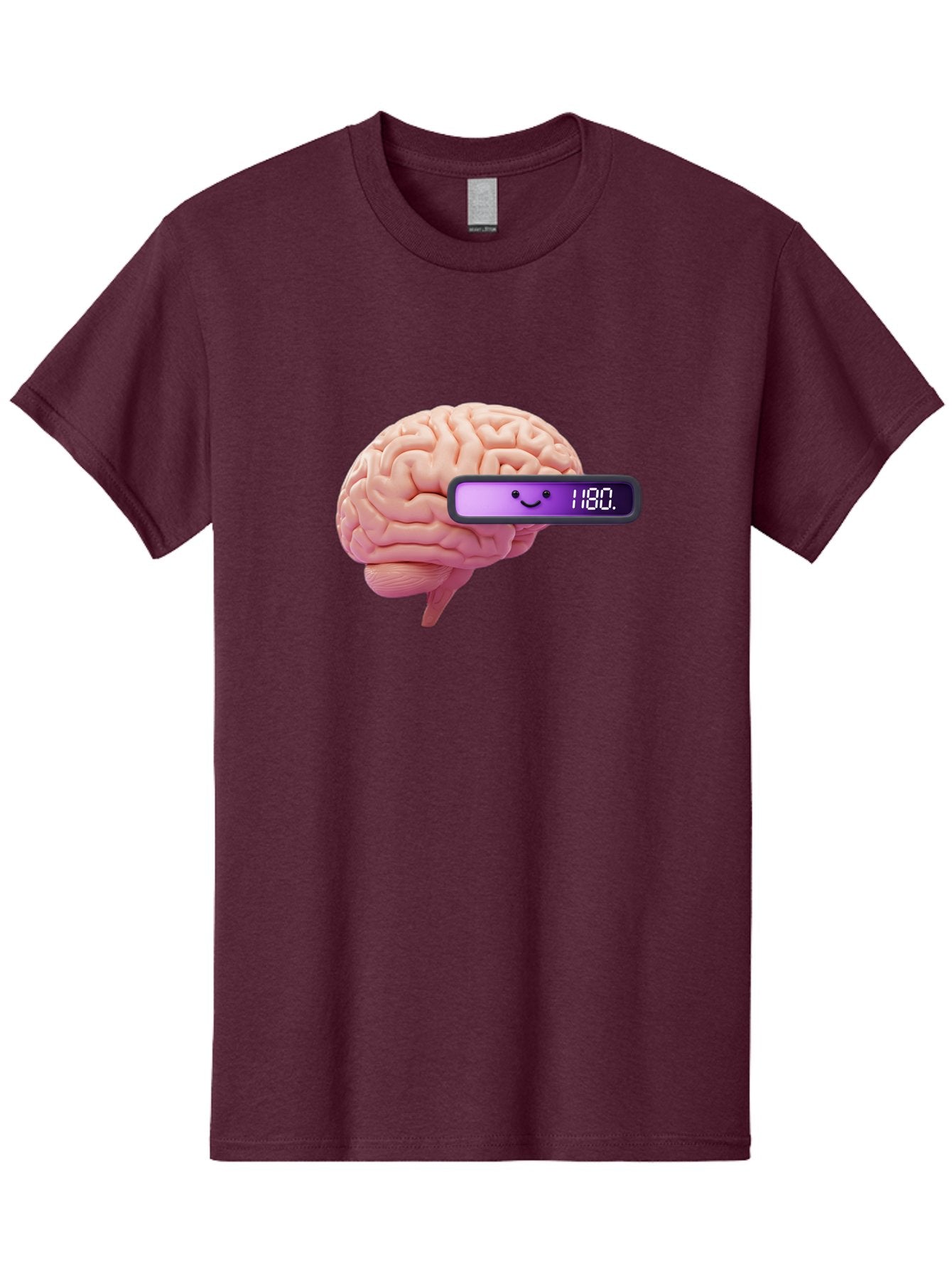 Brain-180 Men'S Graphic Tee, 100% Cotton, Comfortable Casual Summer Wear, Machine Washable, Human Brain, Brain Health, Mental Wellness, Mood Score, Happy Face, Score 180, Emotional Intelligence, Mental State Baa201 8