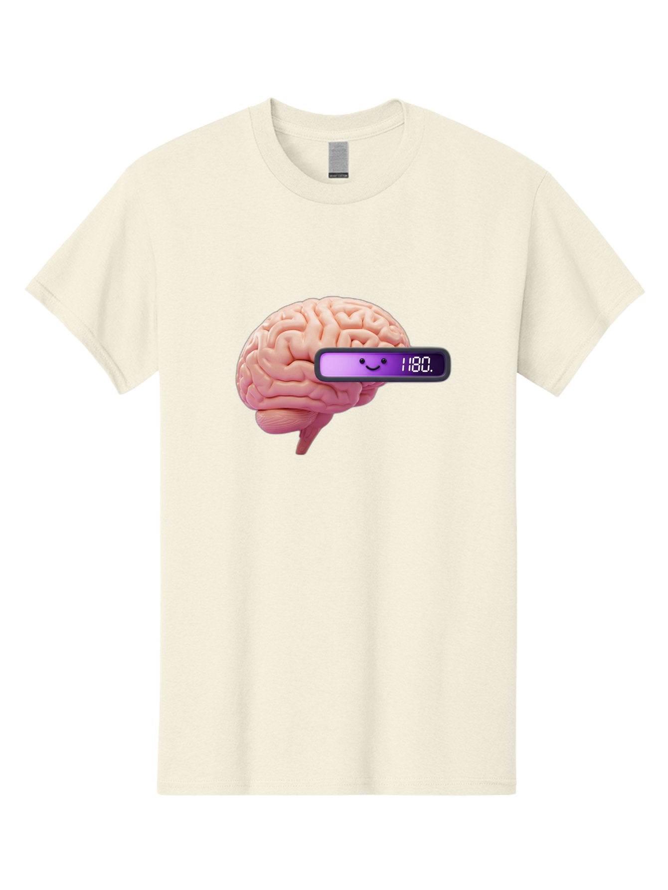 Brain-180 Men'S Graphic Tee, 100% Cotton, Comfortable Casual Summer Wear, Machine Washable, Human Brain, Brain Health, Mental Wellness, Mood Score, Happy Face, Score 180, Emotional Intelligence, Mental State Baa201 10