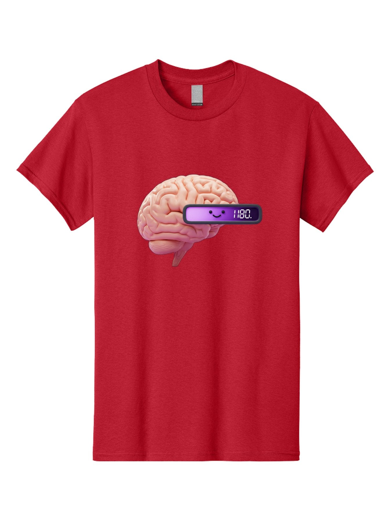 Brain-180 Men'S Graphic Tee, 100% Cotton, Comfortable Casual Summer Wear, Machine Washable, Human Brain, Brain Health, Mental Wellness, Mood Score, Happy Face, Score 180, Emotional Intelligence, Mental State Baa201 6