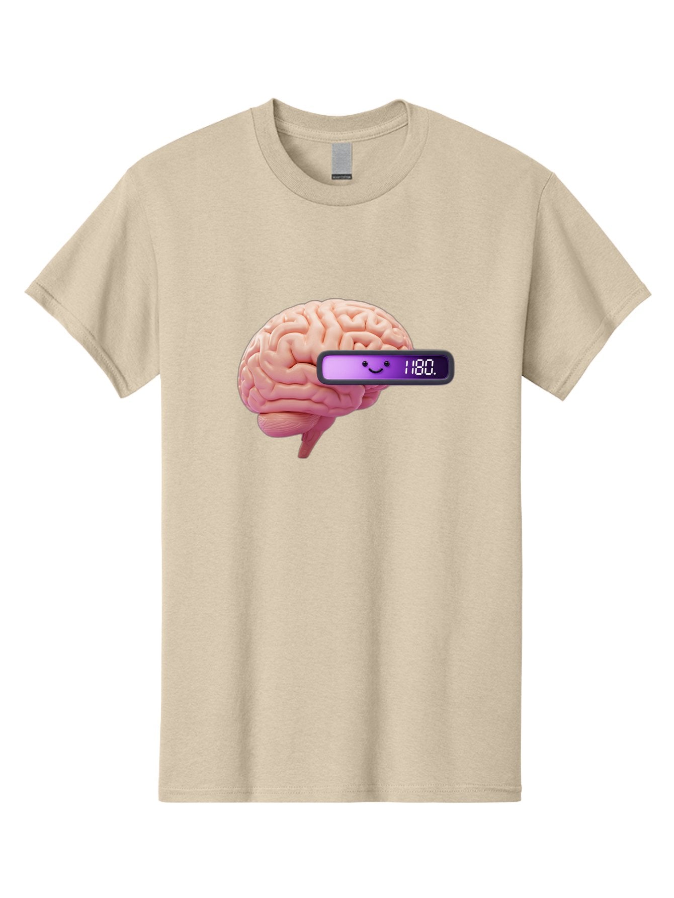 Brain-180 Men'S Graphic Tee, 100% Cotton, Comfortable Casual Summer Wear, Machine Washable, Human Brain, Brain Health, Mental Wellness, Mood Score, Happy Face, Score 180, Emotional Intelligence, Mental State Baa201