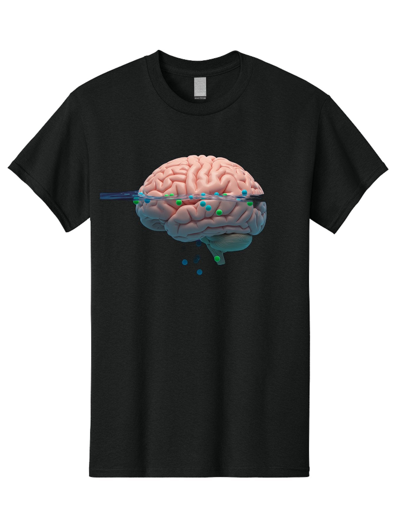 Brain-Being-Siphoned Men'S Graphic Tee, 100% Cotton, Comfortable Casual Summer Wear, Machine Washable, Human Brain, Neuroscience, Cognitive Function, Neurological Research, Brain Health, Neural Activity, Science Illustration, Medical Art, Baa205