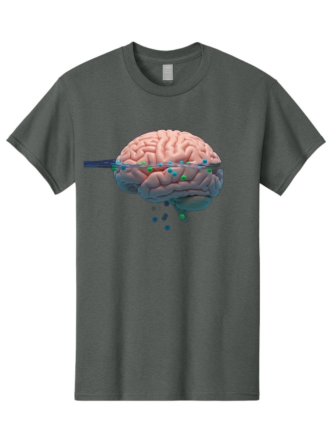 Brain-Being-Siphoned Men'S Graphic Tee, 100% Cotton, Comfortable Casual Summer Wear, Machine Washable, Human Brain, Neuroscience, Cognitive Function, Neurological Research, Brain Health, Neural Activity, Science Illustration, Medical Art, Baa205 7
