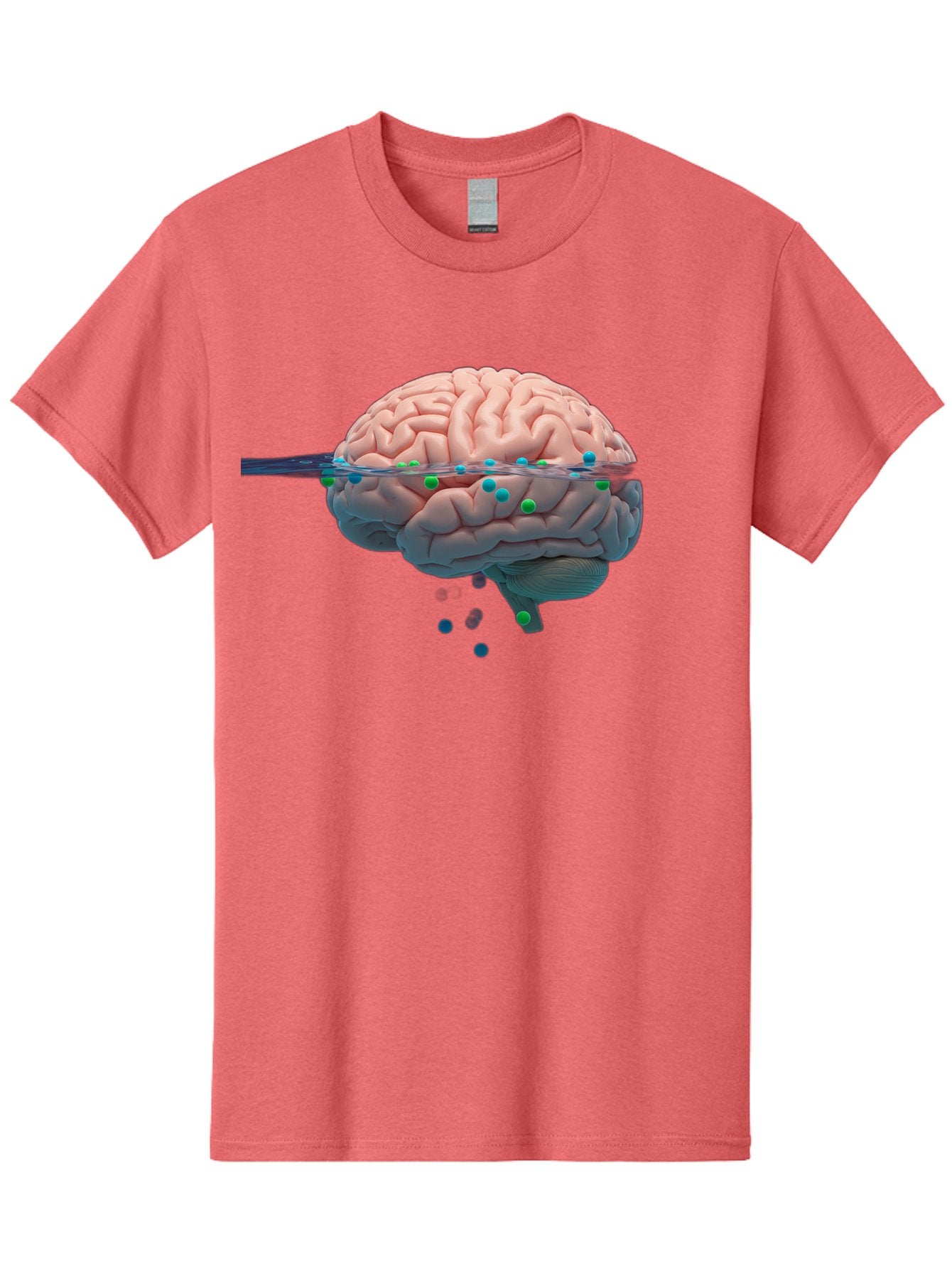 Brain-Being-Siphoned Men'S Graphic Tee, 100% Cotton, Comfortable Casual Summer Wear, Machine Washable, Human Brain, Neuroscience, Cognitive Function, Neurological Research, Brain Health, Neural Activity, Science Illustration, Medical Art, Baa205 14