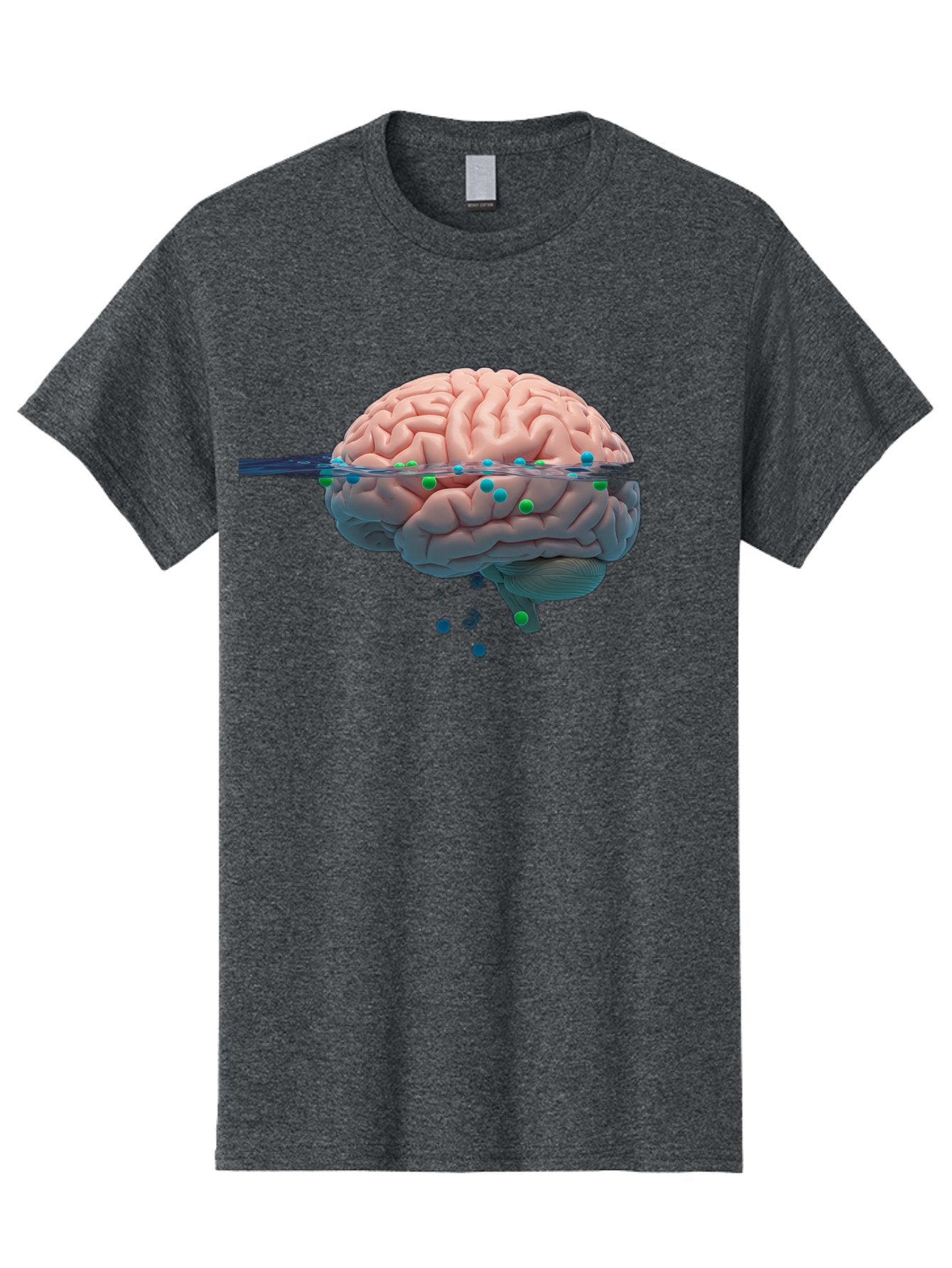 Brain-Being-Siphoned Men'S Graphic Tee, 100% Cotton, Comfortable Casual Summer Wear, Machine Washable, Human Brain, Neuroscience, Cognitive Function, Neurological Research, Brain Health, Neural Activity, Science Illustration, Medical Art, Baa205 3