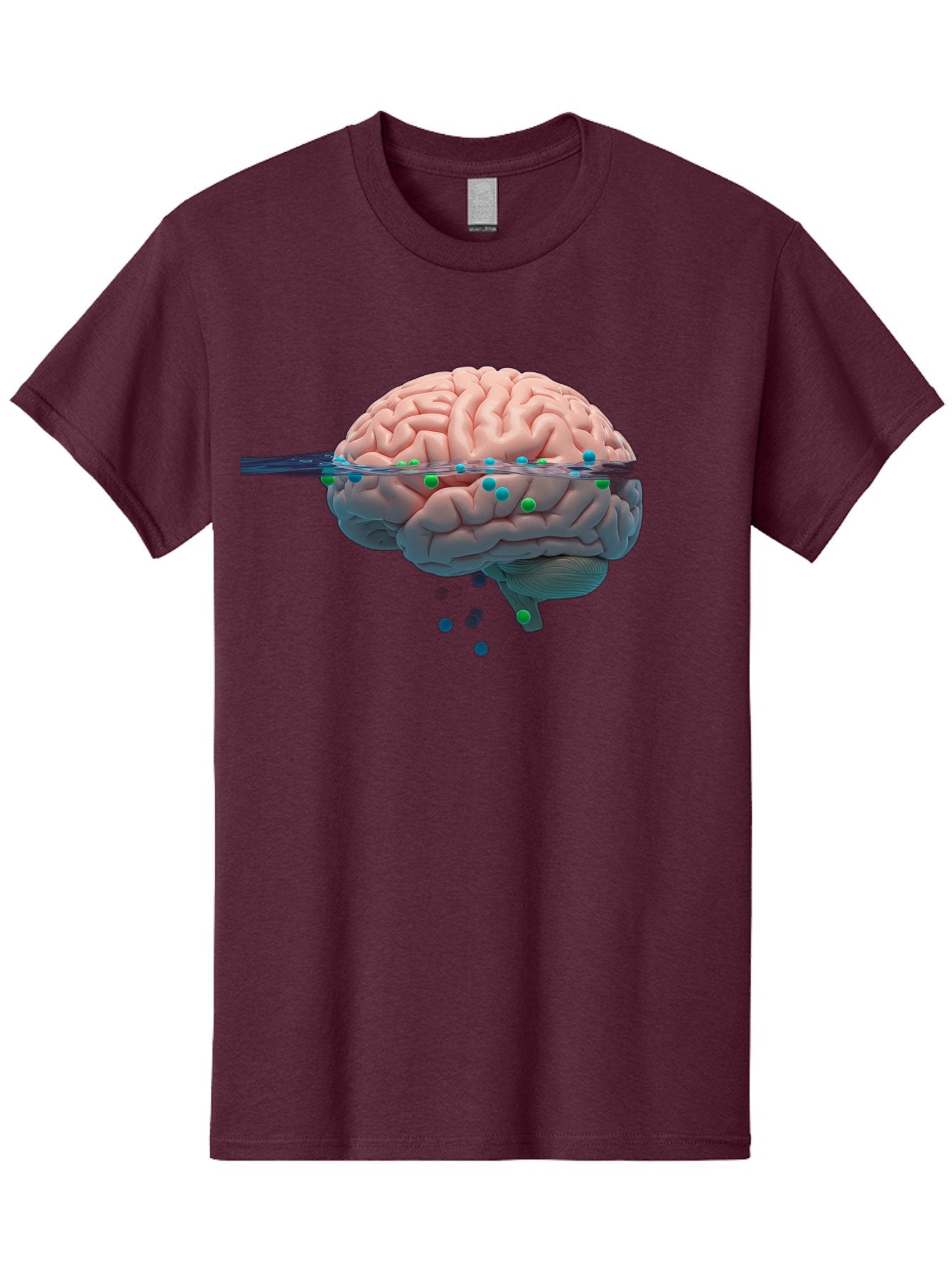 Brain-Being-Siphoned Men'S Graphic Tee, 100% Cotton, Comfortable Casual Summer Wear, Machine Washable, Human Brain, Neuroscience, Cognitive Function, Neurological Research, Brain Health, Neural Activity, Science Illustration, Medical Art, Baa205 10