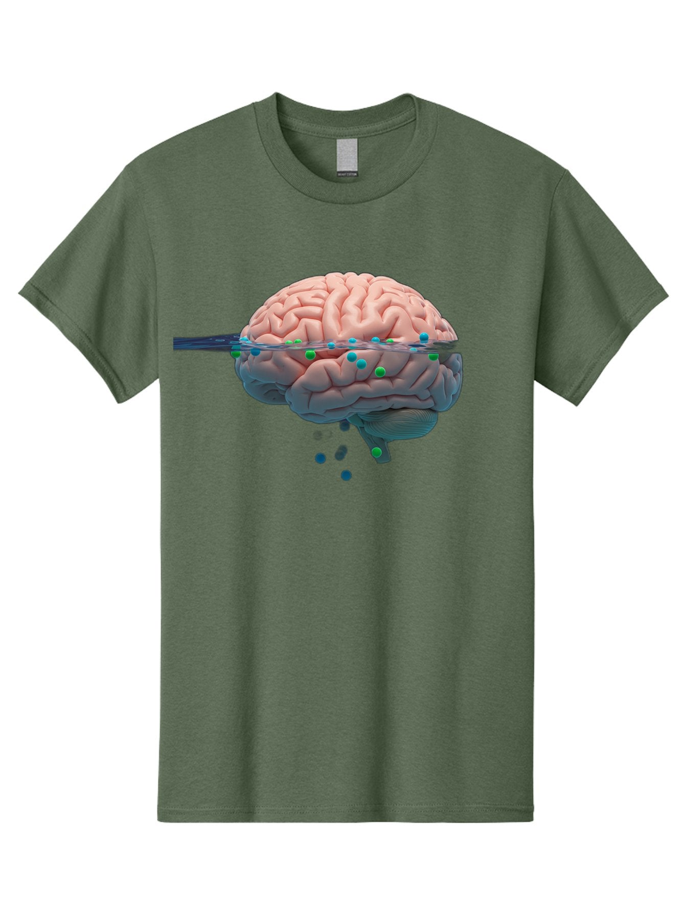 Brain-Being-Siphoned Men'S Graphic Tee, 100% Cotton, Comfortable Casual Summer Wear, Machine Washable, Human Brain, Neuroscience, Cognitive Function, Neurological Research, Brain Health, Neural Activity, Science Illustration, Medical Art, Baa205 13