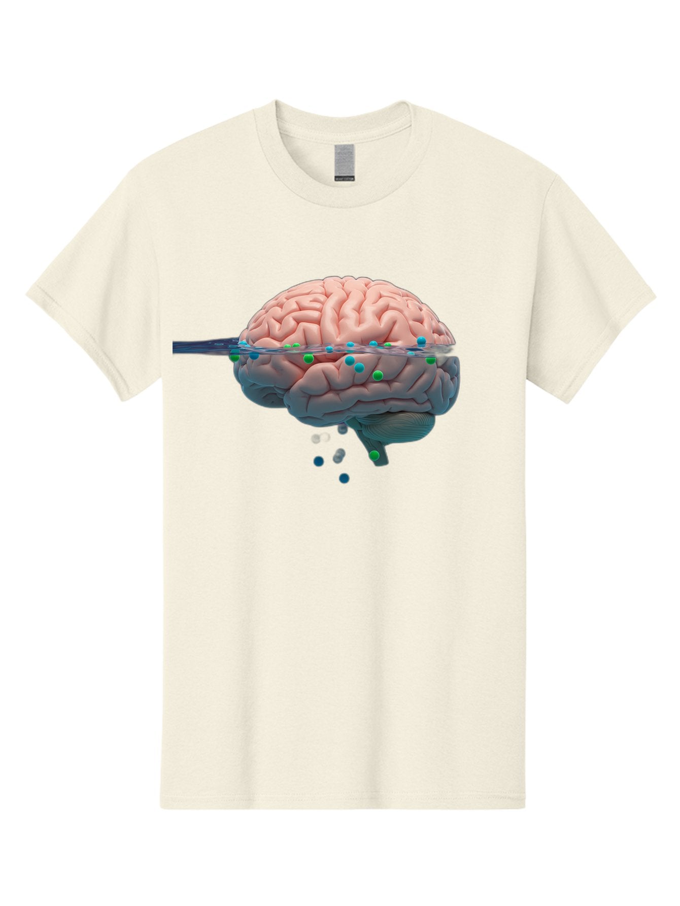 Brain-Being-Siphoned Men'S Graphic Tee, 100% Cotton, Comfortable Casual Summer Wear, Machine Washable, Human Brain, Neuroscience, Cognitive Function, Neurological Research, Brain Health, Neural Activity, Science Illustration, Medical Art, Baa205 5