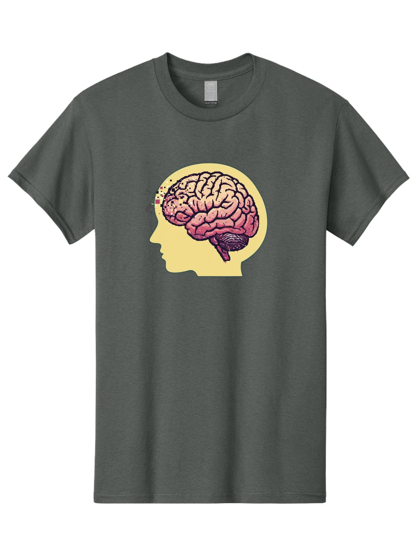 Brain-Drain Men'S Graphic Tee, 100% Cotton, Comfortable Casual Summer Wear, Machine Washable, Human Brain, Neuroscience, Mental Health, Cognitive Function, Psychology, Brain Activity, Thought Process, Neurological Disorder, Baa207 15