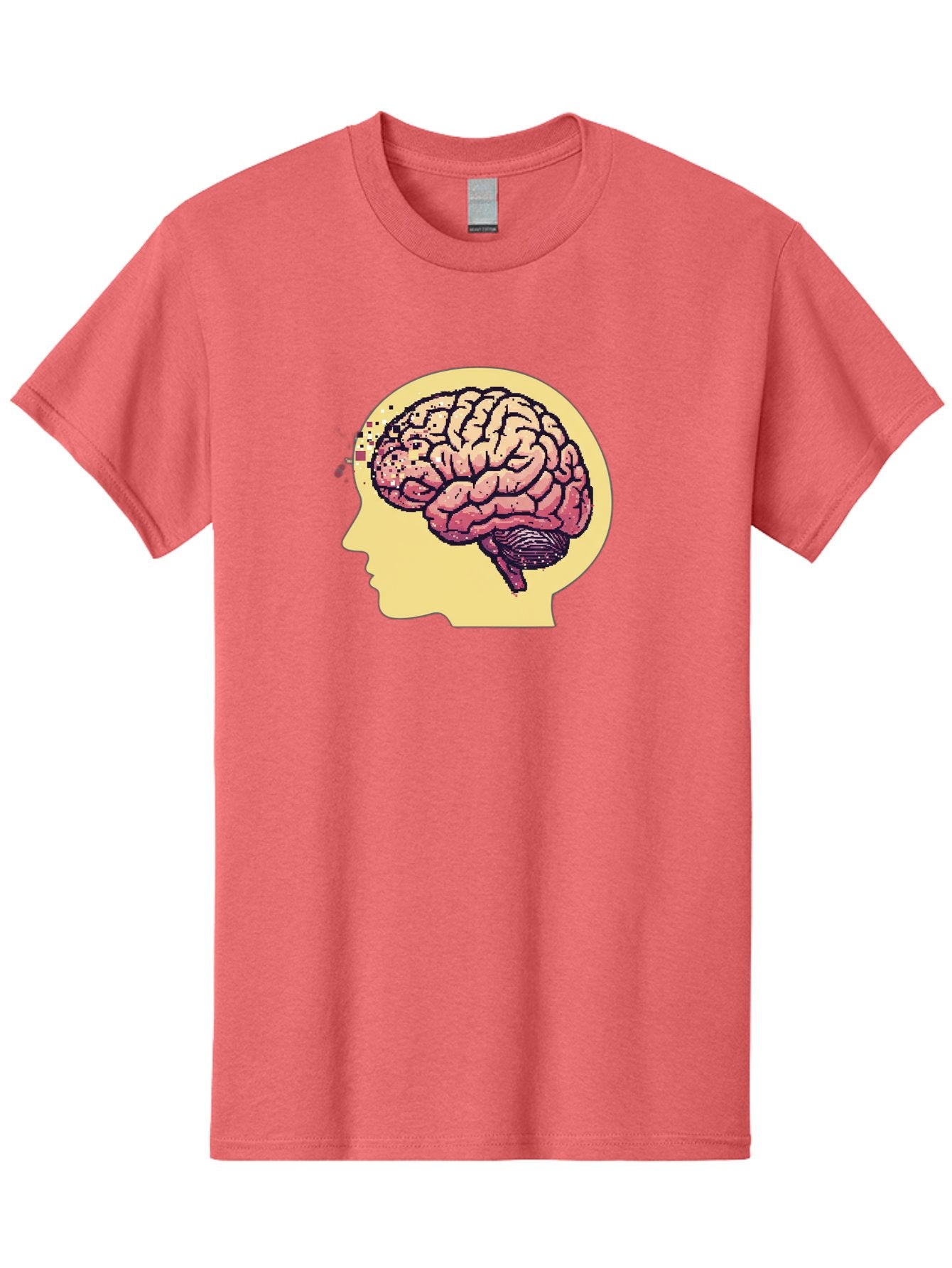 Brain-Drain Men'S Graphic Tee, 100% Cotton, Comfortable Casual Summer Wear, Machine Washable, Human Brain, Neuroscience, Mental Health, Cognitive Function, Psychology, Brain Activity, Thought Process, Neurological Disorder, Baa207