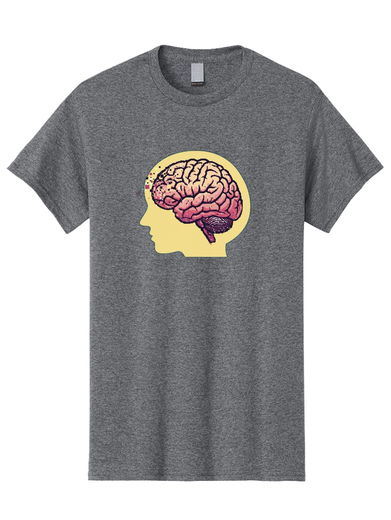 Brain-Drain Men'S Graphic Tee, 100% Cotton, Comfortable Casual Summer Wear, Machine Washable, Human Brain, Neuroscience, Mental Health, Cognitive Function, Psychology, Brain Activity, Thought Process, Neurological Disorder, Baa207 3