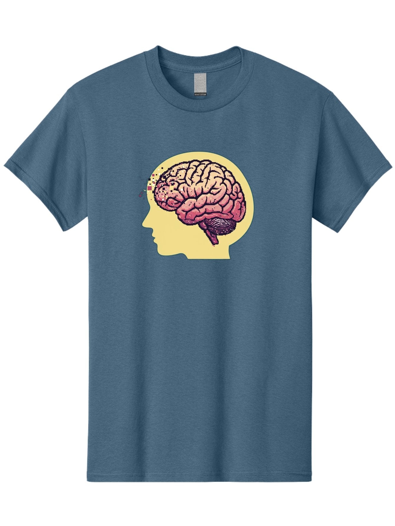 Brain-Drain Men'S Graphic Tee, 100% Cotton, Comfortable Casual Summer Wear, Machine Washable, Human Brain, Neuroscience, Mental Health, Cognitive Function, Psychology, Brain Activity, Thought Process, Neurological Disorder, Baa207
