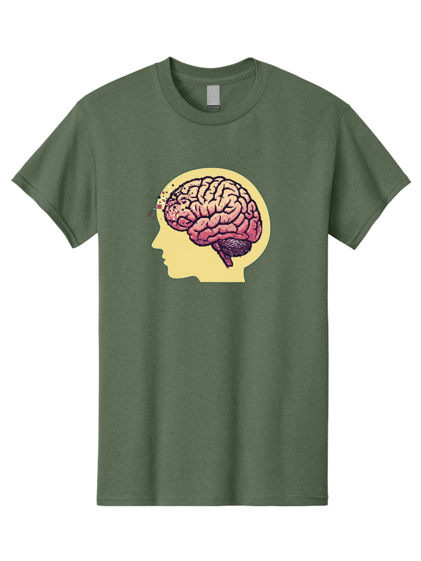 Brain-Drain Men'S Graphic Tee, 100% Cotton, Comfortable Casual Summer Wear, Machine Washable, Human Brain, Neuroscience, Mental Health, Cognitive Function, Psychology, Brain Activity, Thought Process, Neurological Disorder, Baa207 13