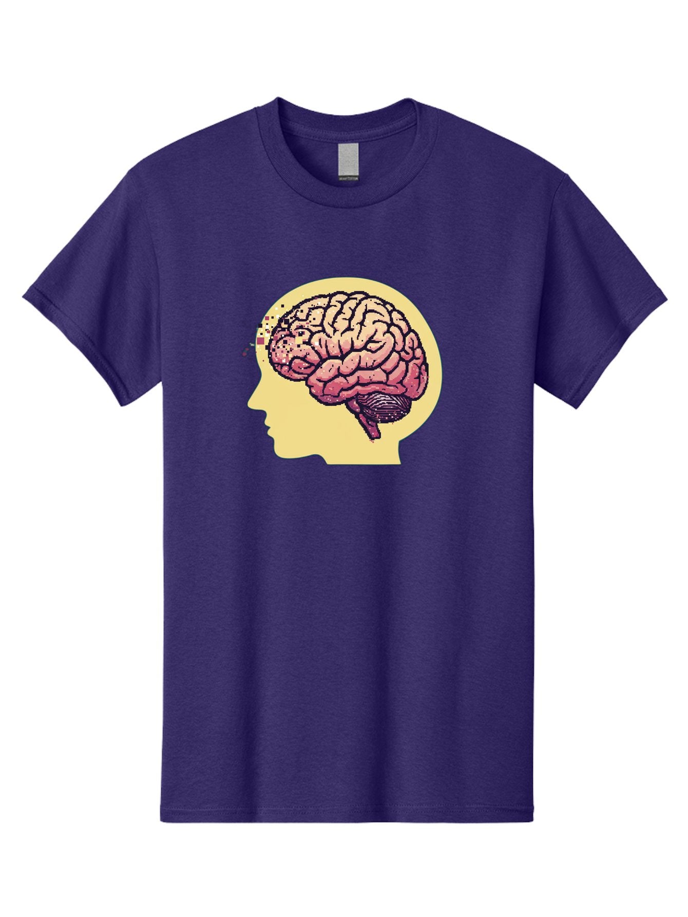 Brain-Drain Men'S Graphic Tee, 100% Cotton, Comfortable Casual Summer Wear, Machine Washable, Human Brain, Neuroscience, Mental Health, Cognitive Function, Psychology, Brain Activity, Thought Process, Neurological Disorder, Baa207 6