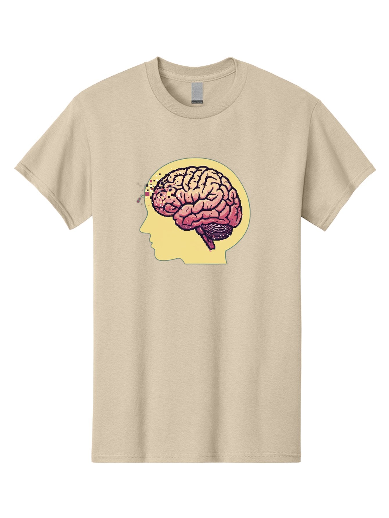 Brain-Drain Men'S Graphic Tee, 100% Cotton, Comfortable Casual Summer Wear, Machine Washable, Human Brain, Neuroscience, Mental Health, Cognitive Function, Psychology, Brain Activity, Thought Process, Neurological Disorder, Baa207 5