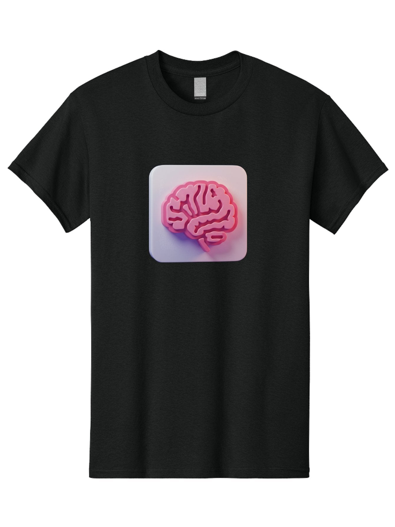 Brain-Icon Men'S Graphic Tee, 100% Cotton, Comfortable Casual Summer Wear, Machine Washable, Pink Brain Icon, Human Brain, Cognitive Function, Neuroscience, Brain Health, Medical Illustration, 3D Model Baa210 10