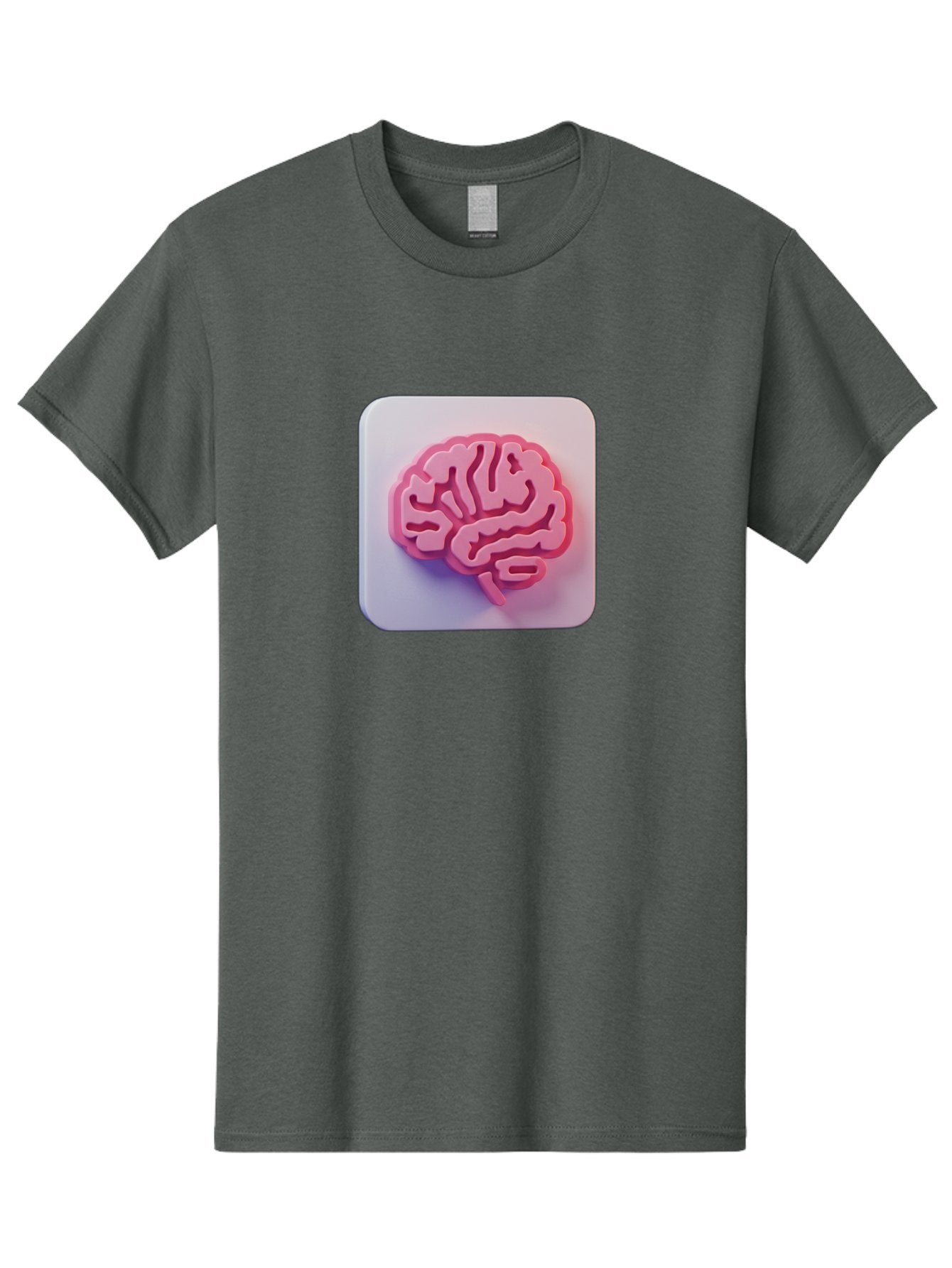 Brain-Icon Men'S Graphic Tee, 100% Cotton, Comfortable Casual Summer Wear, Machine Washable, Pink Brain Icon, Human Brain, Cognitive Function, Neuroscience, Brain Health, Medical Illustration, 3D Model Baa210