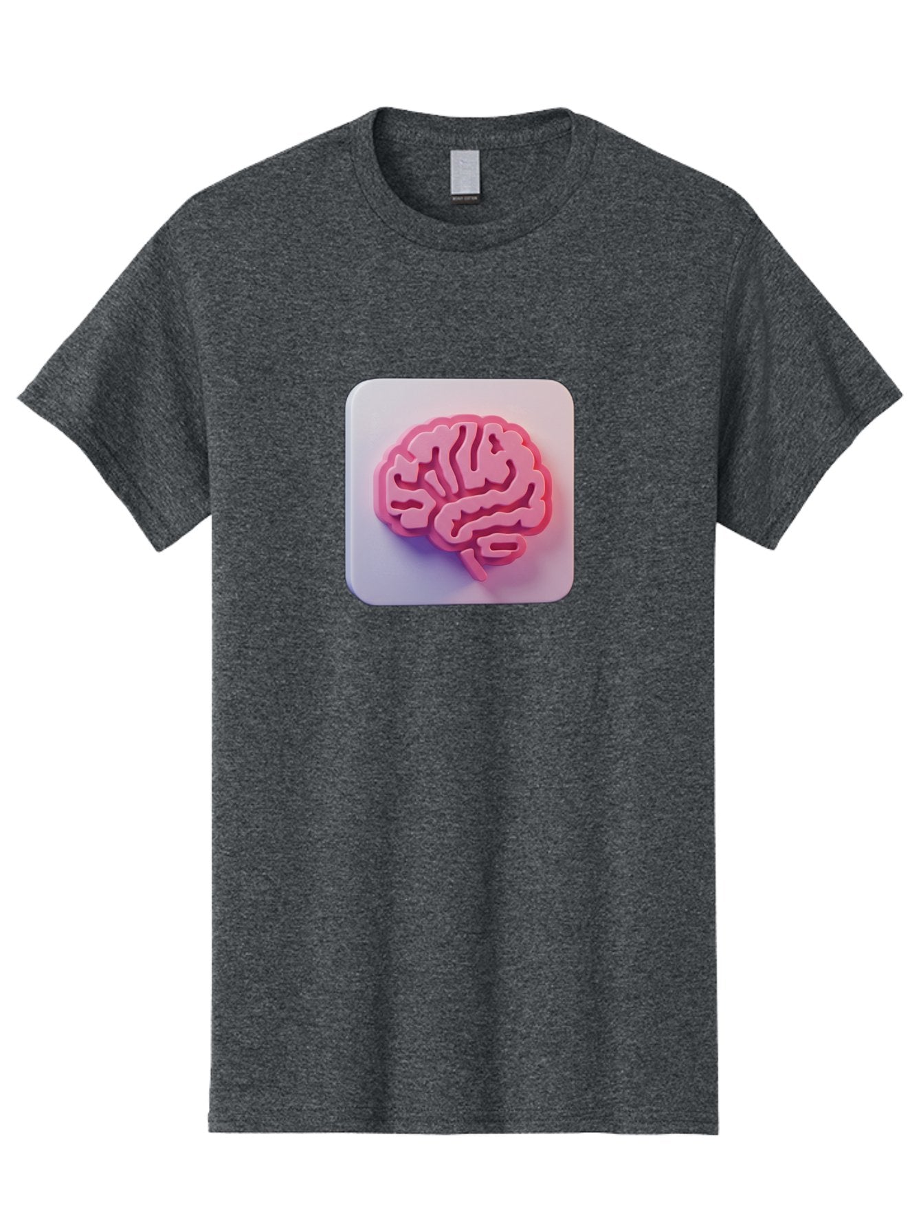 Brain-Icon Men'S Graphic Tee, 100% Cotton, Comfortable Casual Summer Wear, Machine Washable, Pink Brain Icon, Human Brain, Cognitive Function, Neuroscience, Brain Health, Medical Illustration, 3D Model Baa210