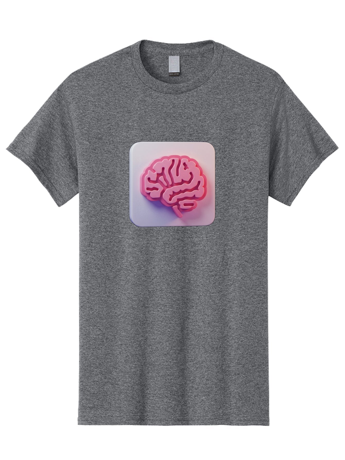 Brain-Icon Men'S Graphic Tee, 100% Cotton, Comfortable Casual Summer Wear, Machine Washable, Pink Brain Icon, Human Brain, Cognitive Function, Neuroscience, Brain Health, Medical Illustration, 3D Model Baa210 5