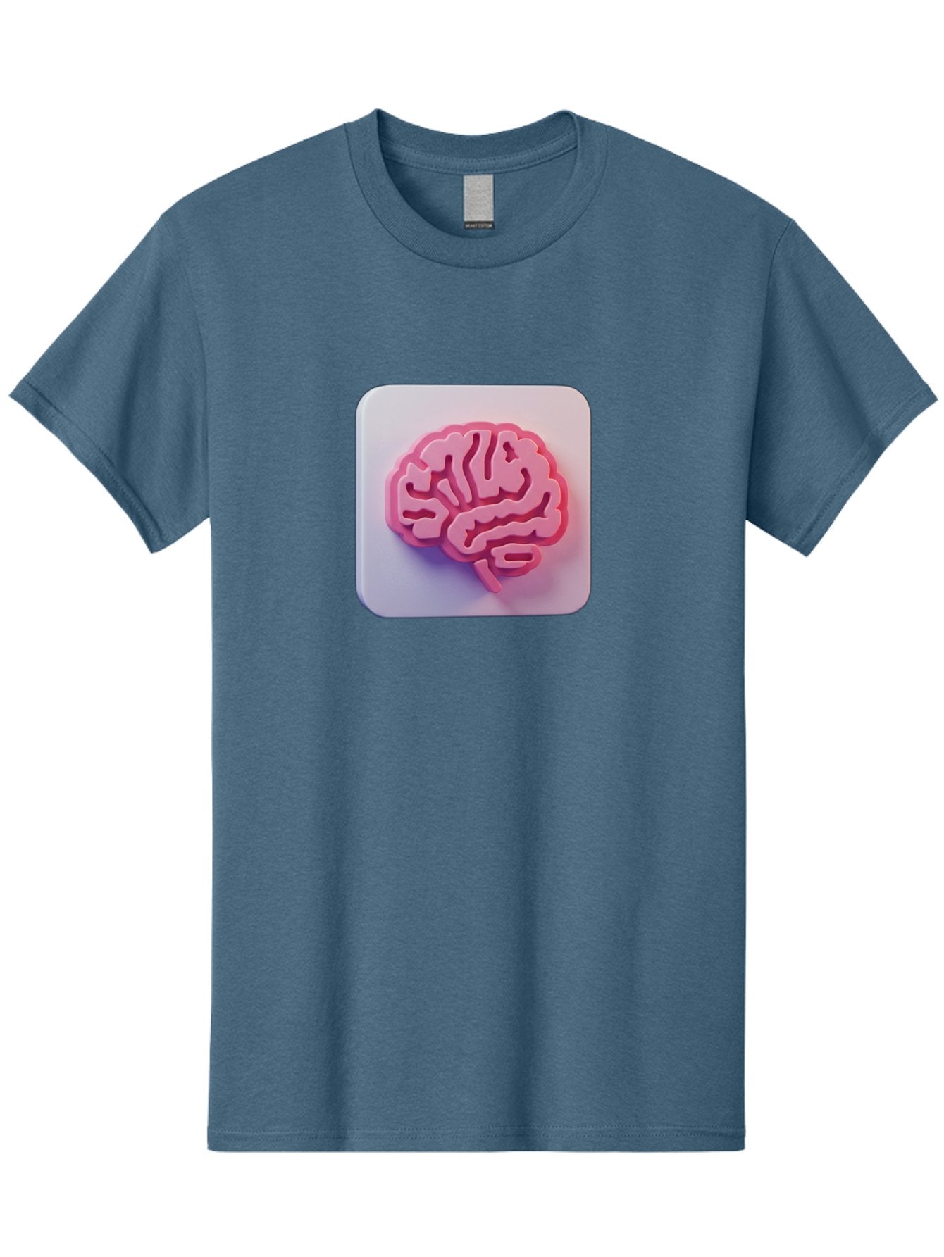 Brain-Icon Men'S Graphic Tee, 100% Cotton, Comfortable Casual Summer Wear, Machine Washable, Pink Brain Icon, Human Brain, Cognitive Function, Neuroscience, Brain Health, Medical Illustration, 3D Model Baa210 6