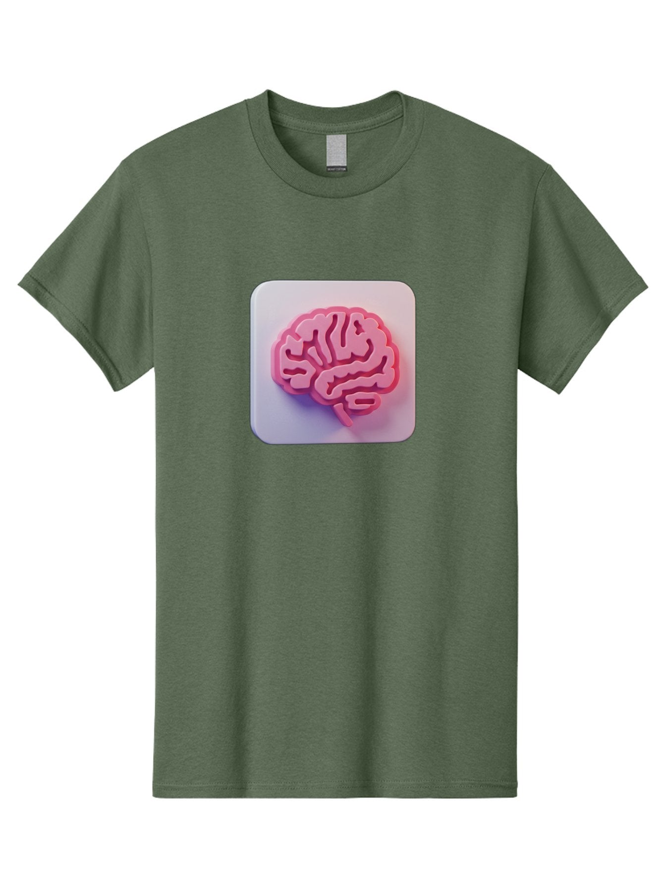 Brain-Icon Men'S Graphic Tee, 100% Cotton, Comfortable Casual Summer Wear, Machine Washable, Pink Brain Icon, Human Brain, Cognitive Function, Neuroscience, Brain Health, Medical Illustration, 3D Model Baa210 4