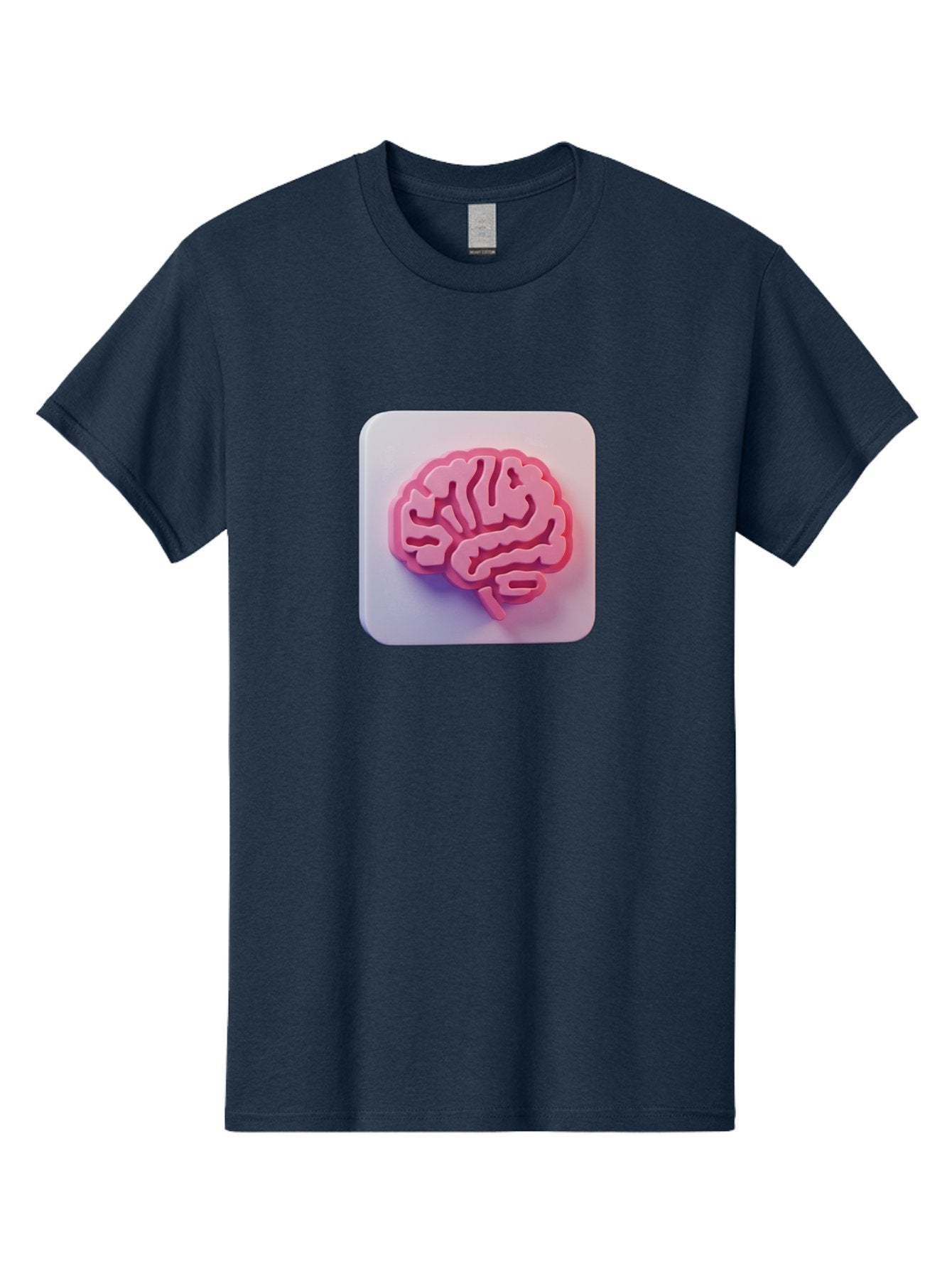 Brain-Icon Men'S Graphic Tee, 100% Cotton, Comfortable Casual Summer Wear, Machine Washable, Pink Brain Icon, Human Brain, Cognitive Function, Neuroscience, Brain Health, Medical Illustration, 3D Model Baa210 15