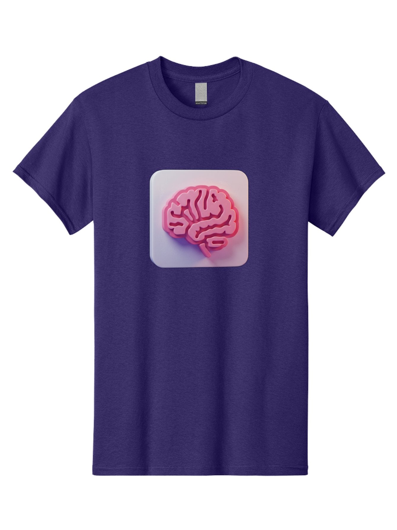 Brain-Icon Men'S Graphic Tee, 100% Cotton, Comfortable Casual Summer Wear, Machine Washable, Pink Brain Icon, Human Brain, Cognitive Function, Neuroscience, Brain Health, Medical Illustration, 3D Model Baa210 14