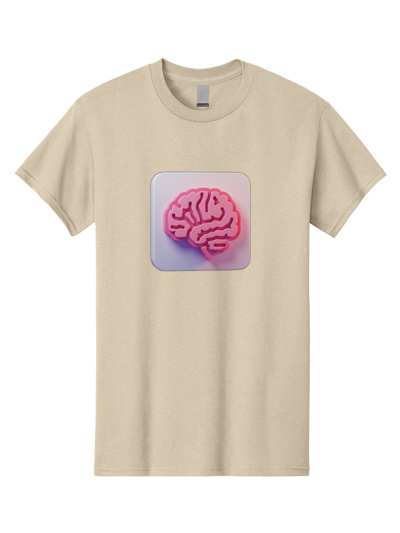 Brain-Icon Men'S Graphic Tee, 100% Cotton, Comfortable Casual Summer Wear, Machine Washable, Pink Brain Icon, Human Brain, Cognitive Function, Neuroscience, Brain Health, Medical Illustration, 3D Model Baa210 7