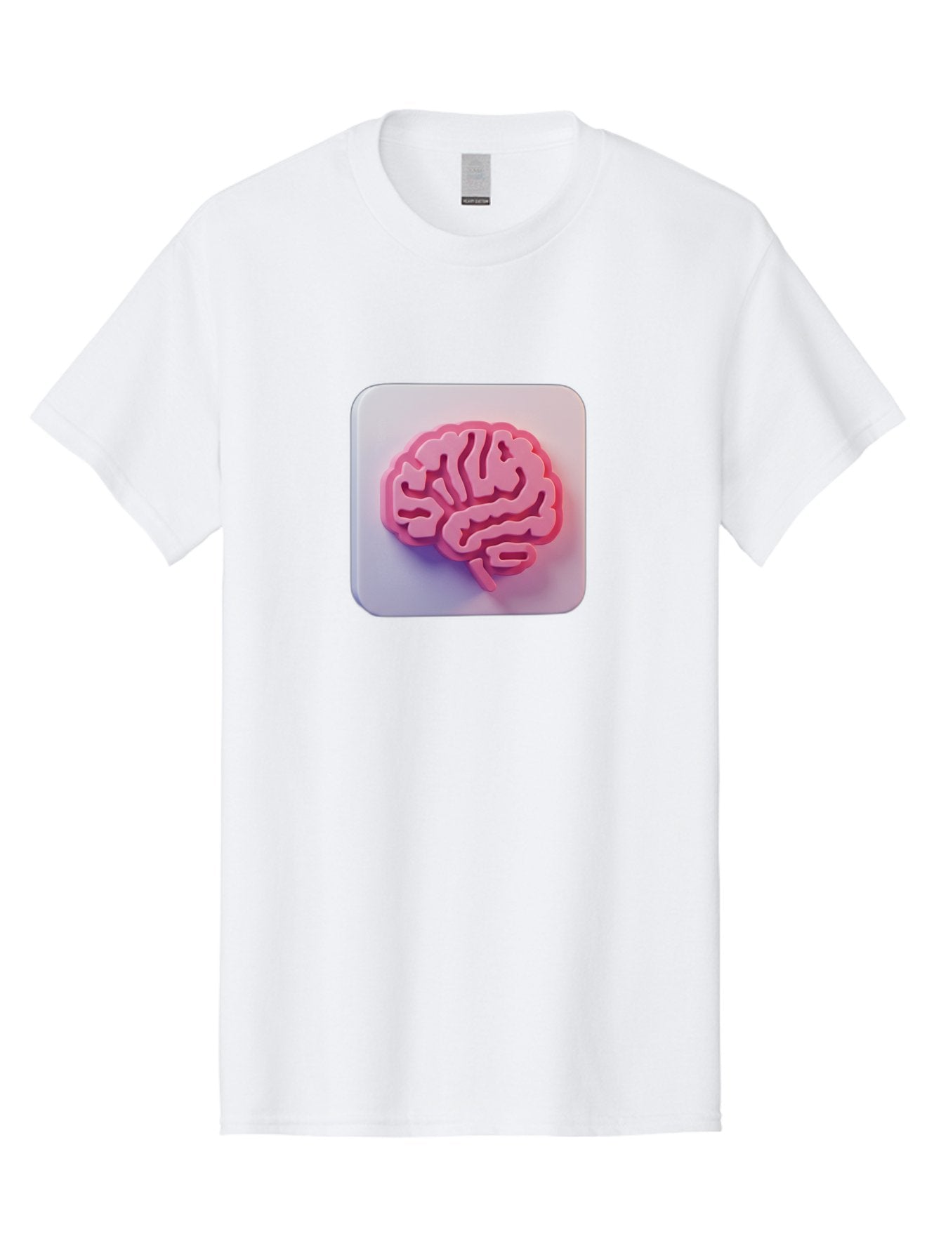 Brain-Icon Men'S Graphic Tee, 100% Cotton, Comfortable Casual Summer Wear, Machine Washable, Pink Brain Icon, Human Brain, Cognitive Function, Neuroscience, Brain Health, Medical Illustration, 3D Model Baa210 12