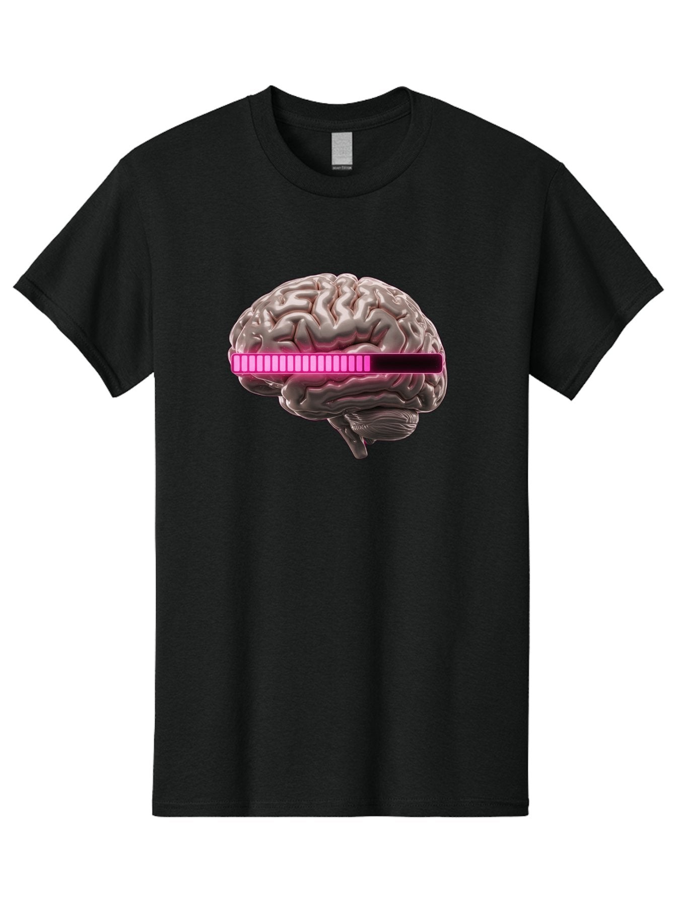 Brain-With-Equalizer Men'S Graphic Tee, 100% Cotton, Comfortable Casual Summer Wear, Machine Washable, Human Brain, Sound Equalizer, Music Visualization, Audio Technology, Neuroscience, Cognitive Function, Digital Art, Futuristic Design Baa215 12