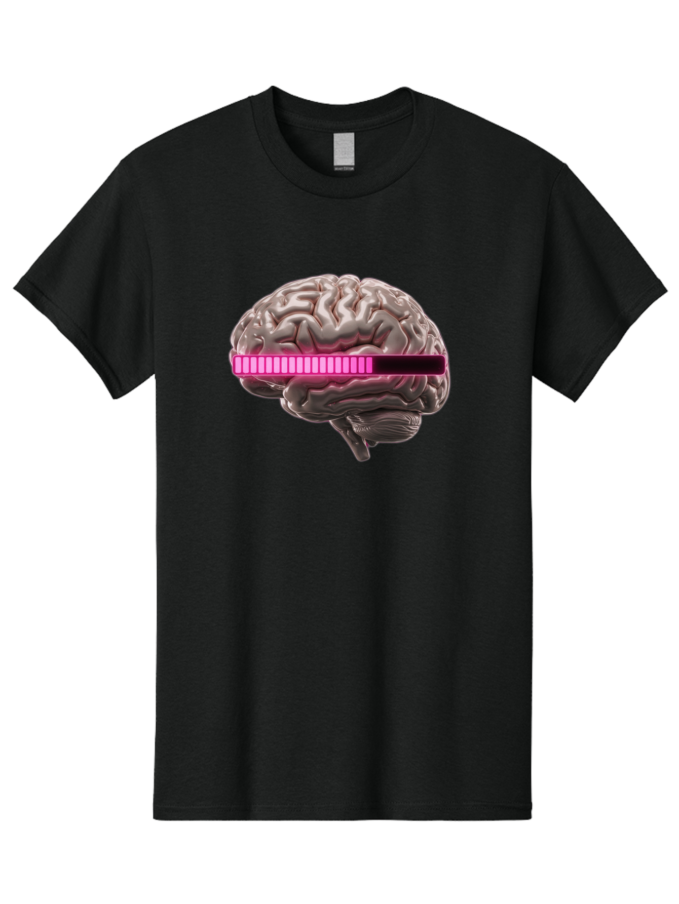 Brain-With-Equalizer Men'S Graphic Tee, 100% Cotton, Comfortable Casual Summer Wear, Machine Washable, Human Brain, Sound Equalizer, Music Visualization, Audio Technology, Neuroscience, Cognitive Function, Digital Art, Futuristic Design Baa215 5