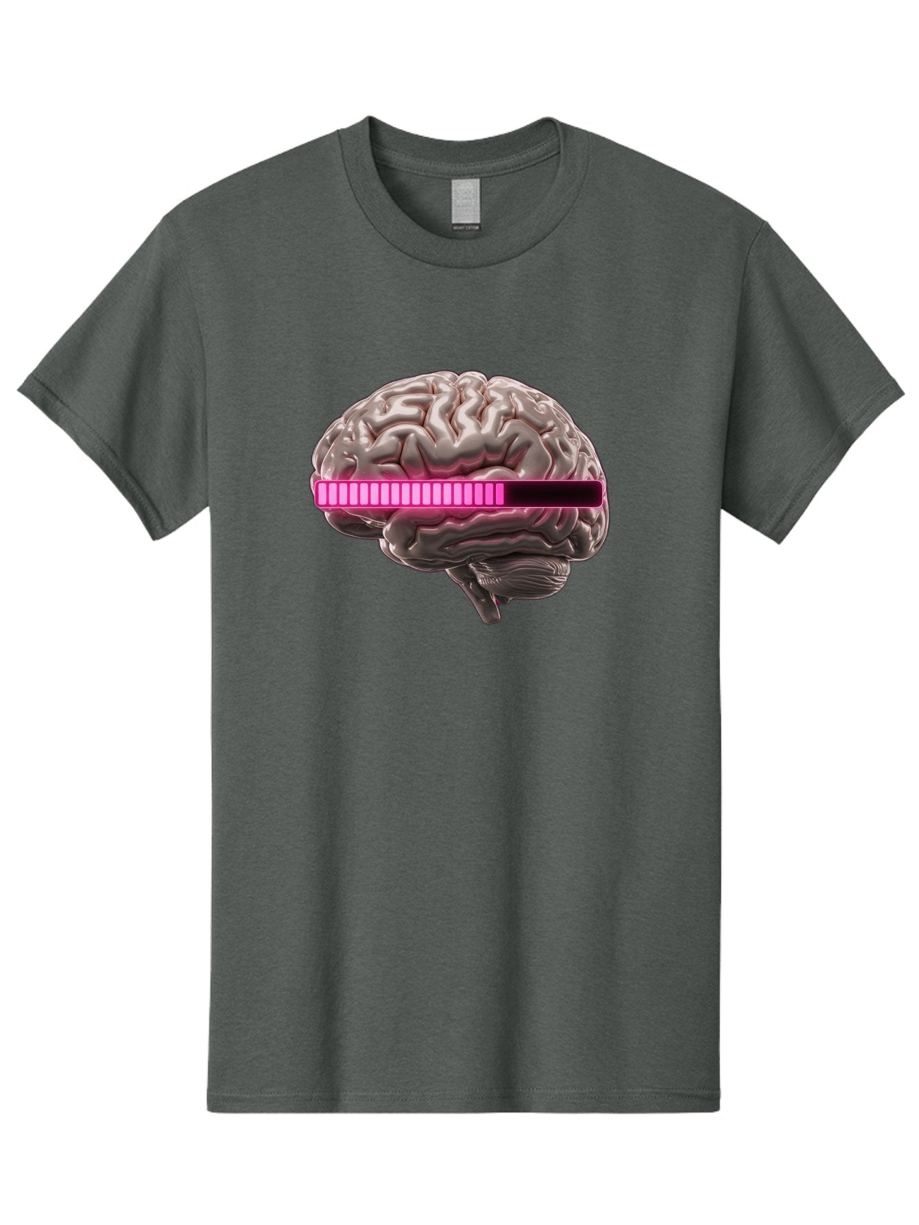 Brain-With-Equalizer Men'S Graphic Tee, 100% Cotton, Comfortable Casual Summer Wear, Machine Washable, Human Brain, Sound Equalizer, Music Visualization, Audio Technology, Neuroscience, Cognitive Function, Digital Art, Futuristic Design Baa215 8