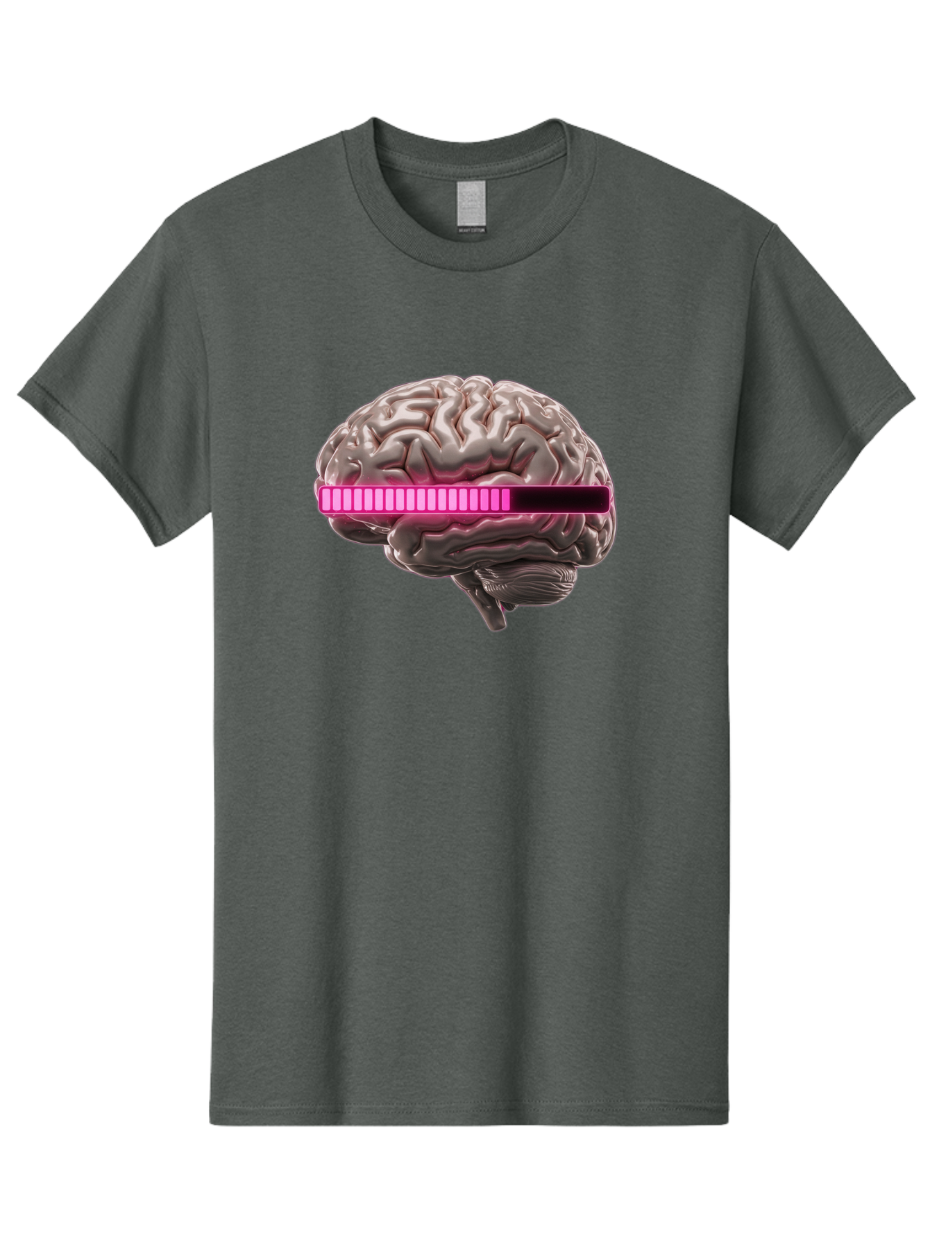 Brain-With-Equalizer Men'S Graphic Tee, 100% Cotton, Comfortable Casual Summer Wear, Machine Washable, Human Brain, Sound Equalizer, Music Visualization, Audio Technology, Neuroscience, Cognitive Function, Digital Art, Futuristic Design Baa215 11