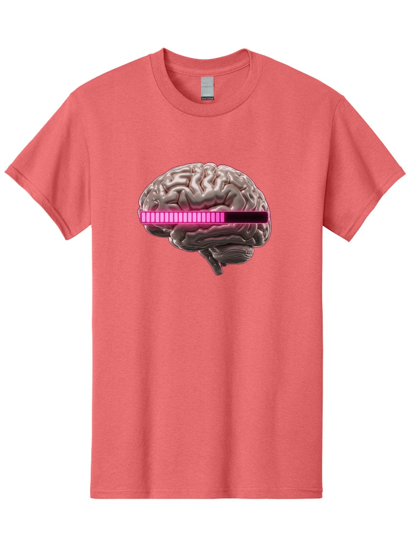 Brain-With-Equalizer Men'S Graphic Tee, 100% Cotton, Comfortable Casual Summer Wear, Machine Washable, Human Brain, Sound Equalizer, Music Visualization, Audio Technology, Neuroscience, Cognitive Function, Digital Art, Futuristic Design Baa215 6