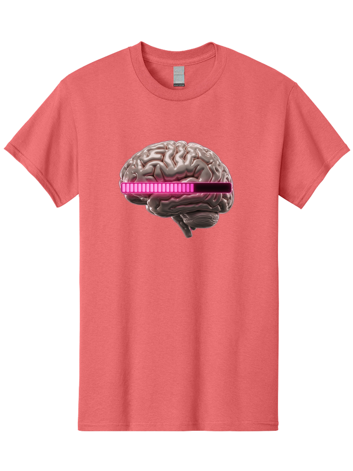 Brain-With-Equalizer Men'S Graphic Tee, 100% Cotton, Comfortable Casual Summer Wear, Machine Washable, Human Brain, Sound Equalizer, Music Visualization, Audio Technology, Neuroscience, Cognitive Function, Digital Art, Futuristic Design Baa215 13